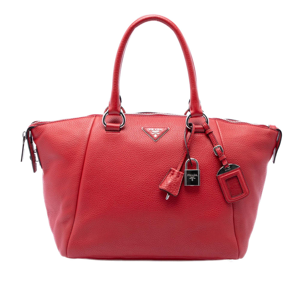 Prada Vitello Daino Double Handle Satchel