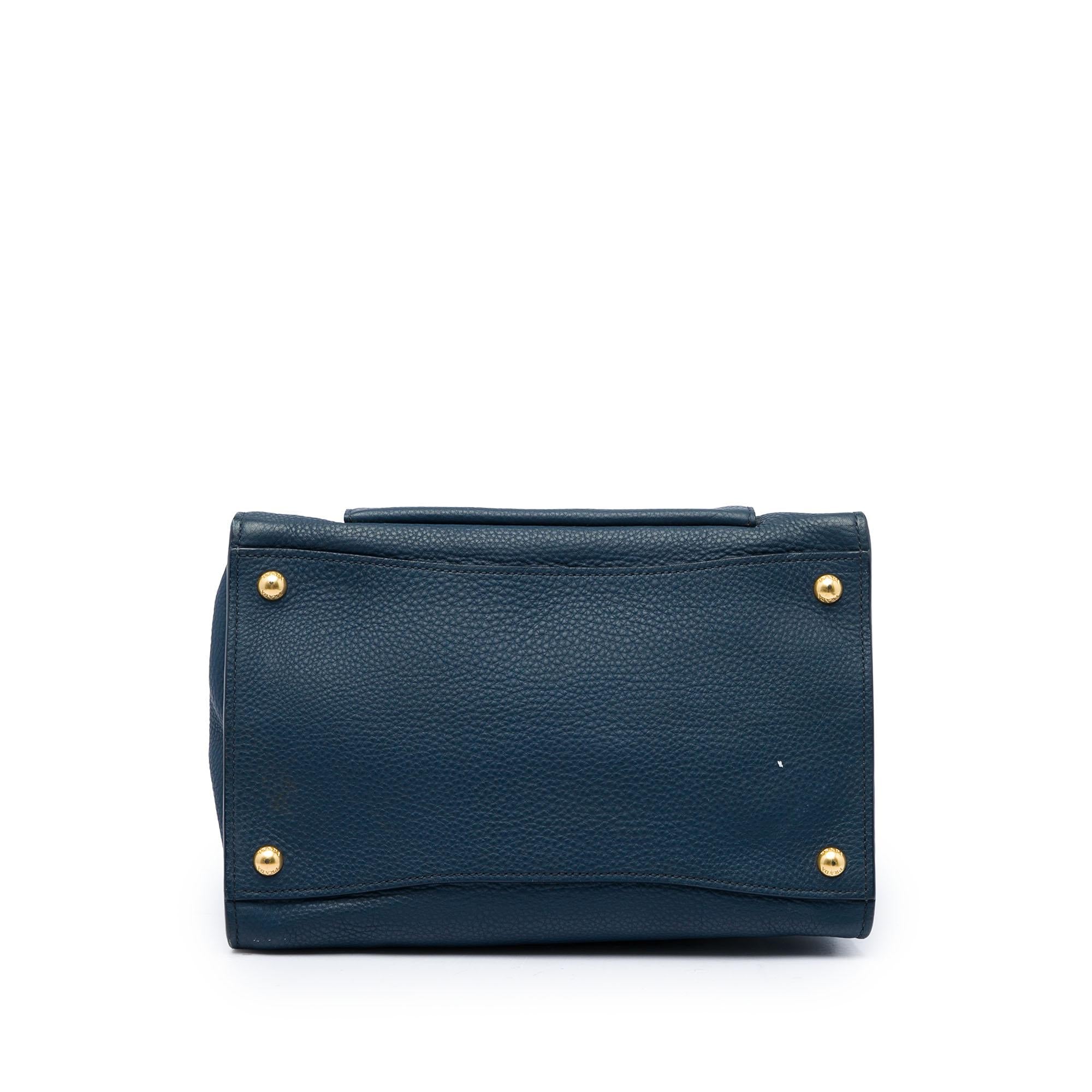 Prada Vitello Daino Front Pocket Open Convertible Tote