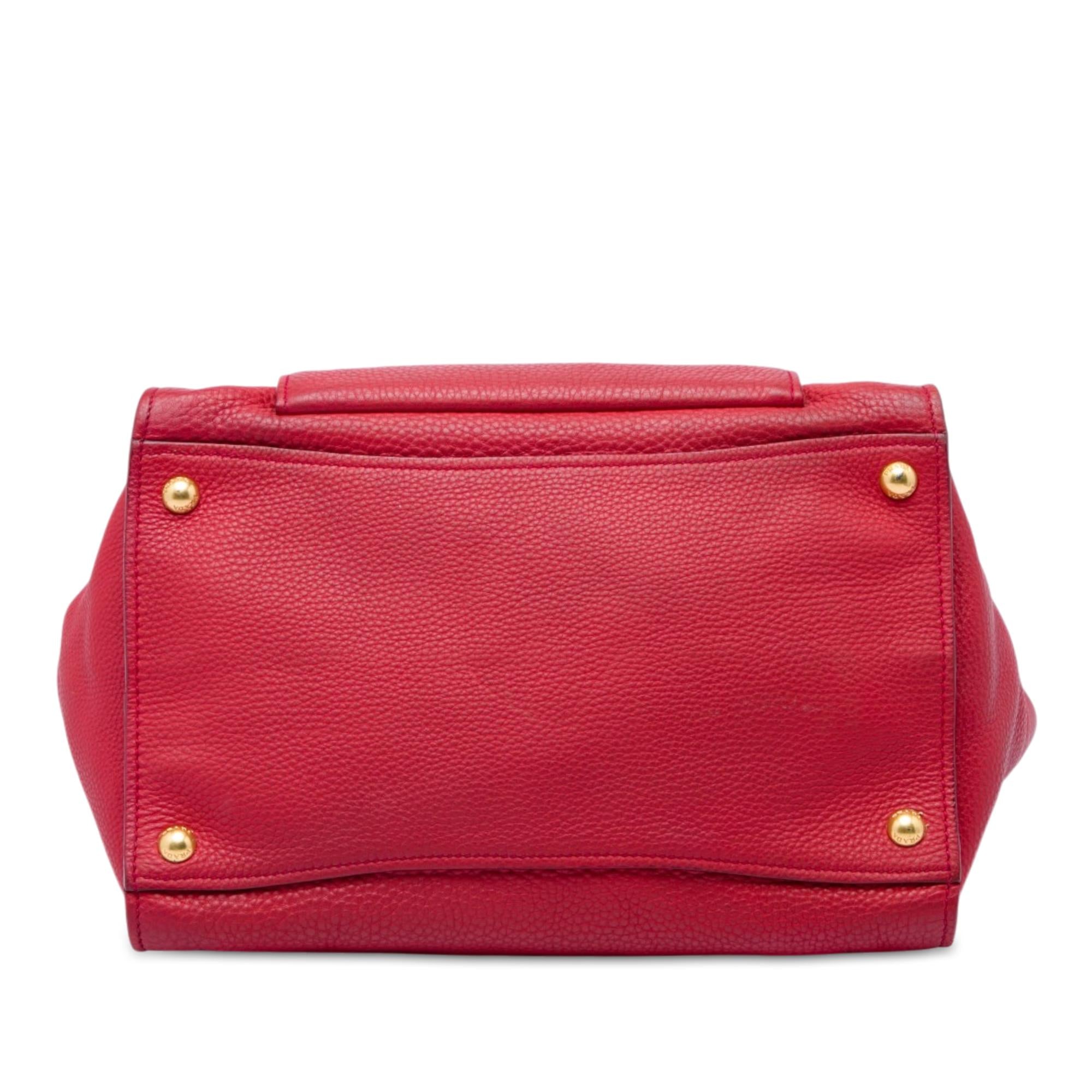 Prada Vitello Daino Front Pocket Open Convertible Tote