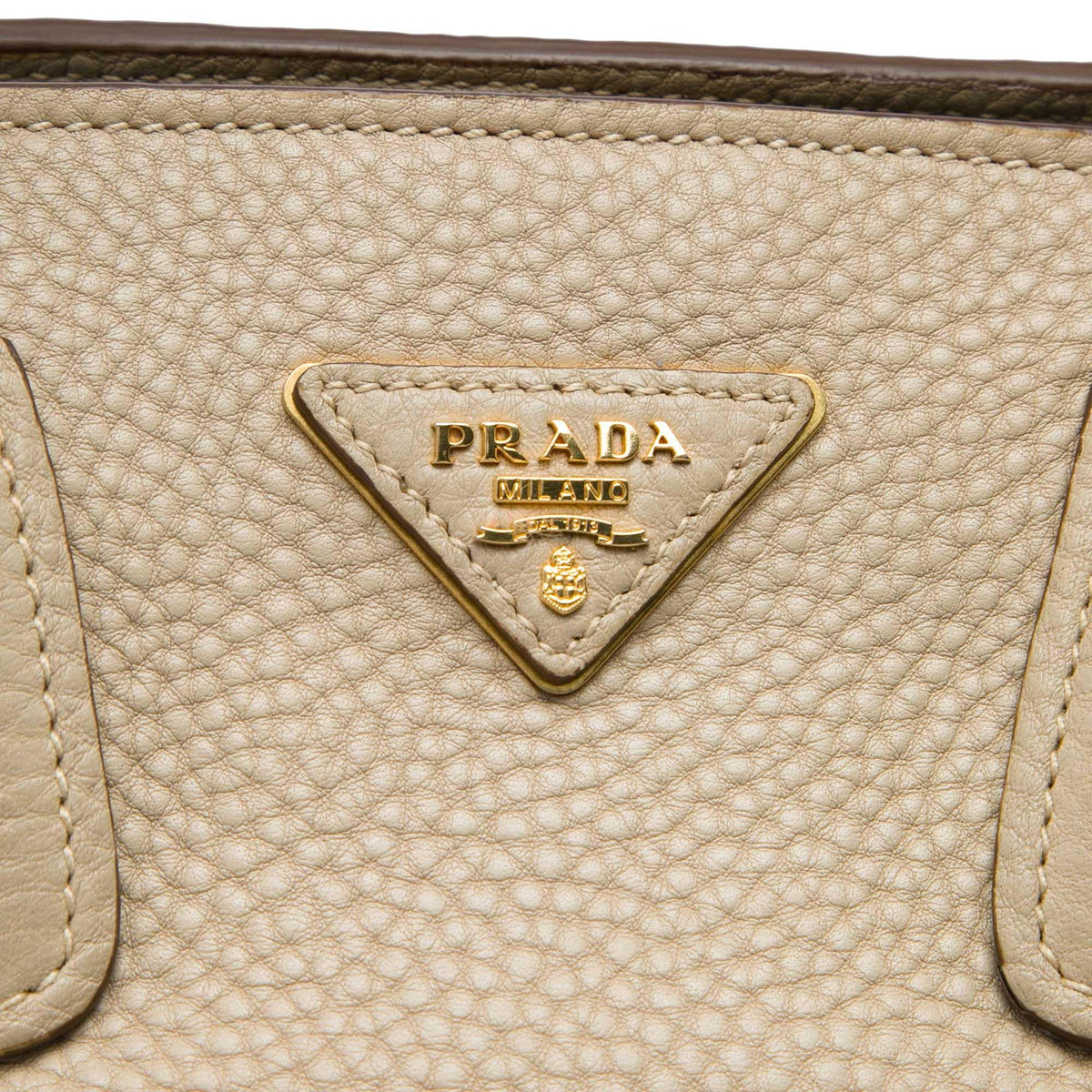 Prada Vitello Daino Front Pocket Open Convertible Tote
