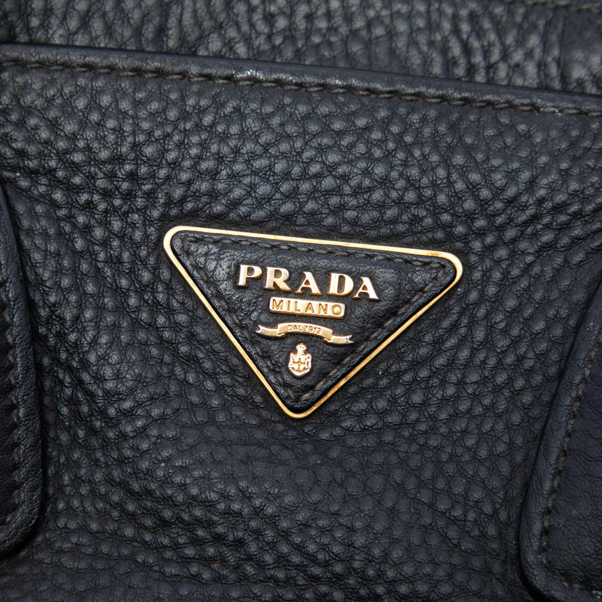 Prada Vitello Daino Front Pocket Open Convertible Tote