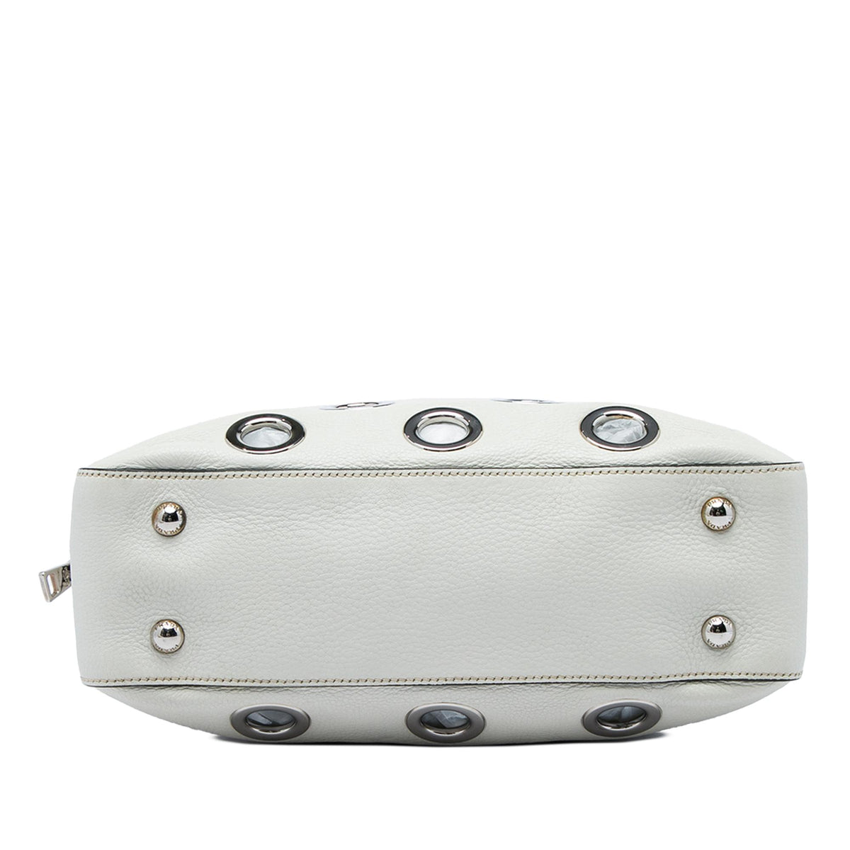 Prada Vitello Daino Grommet Chain Shoulder Bag