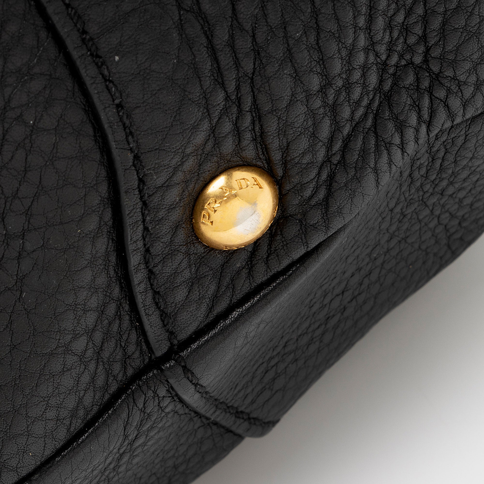 Prada Vitello Daino Leather Pushlock Tote (SHF-hBazVI)