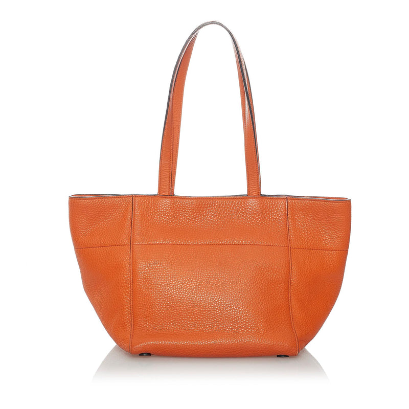 Prada vitello daino leather tote cheap