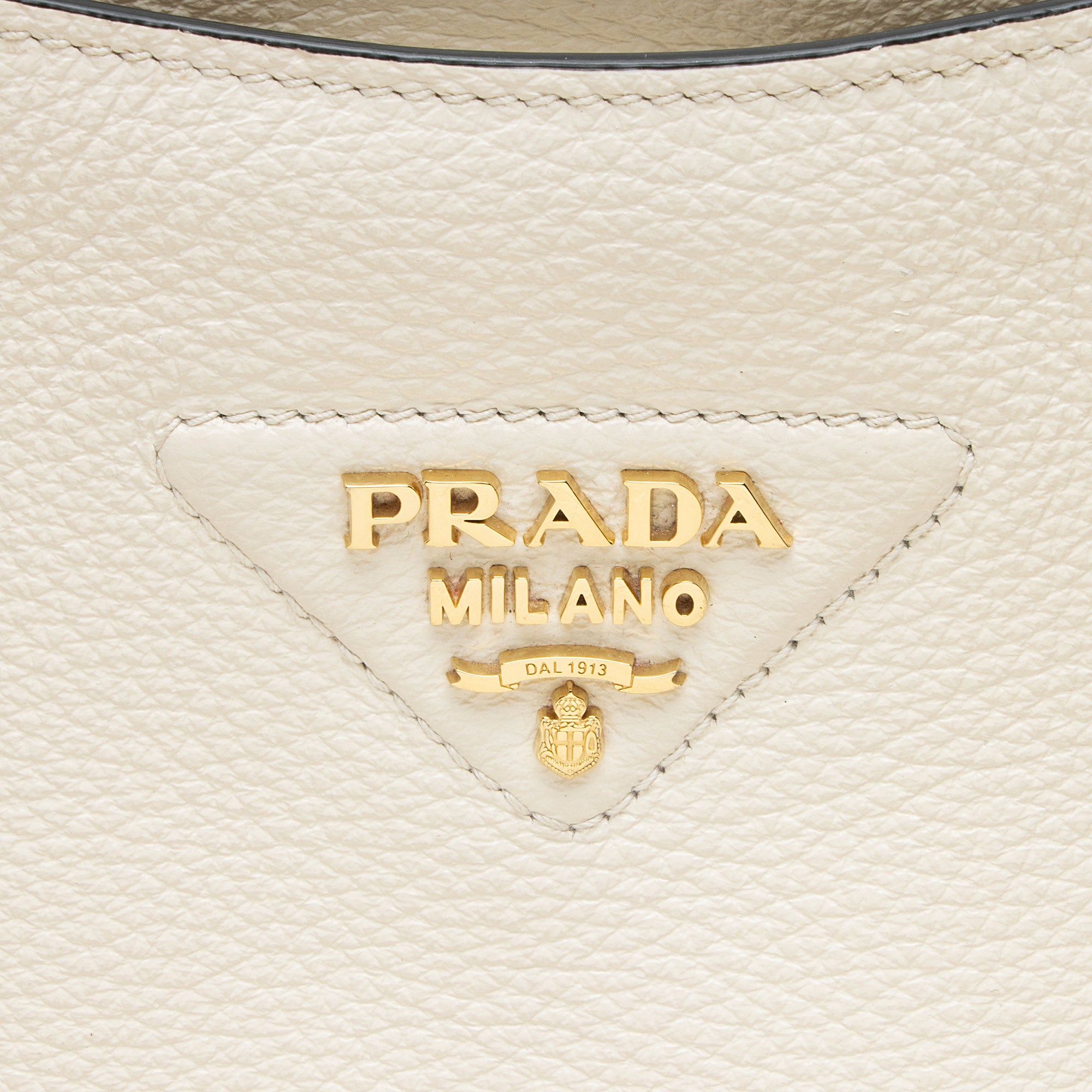 Prada Vitello Daino Logo Medium Soft Messenger