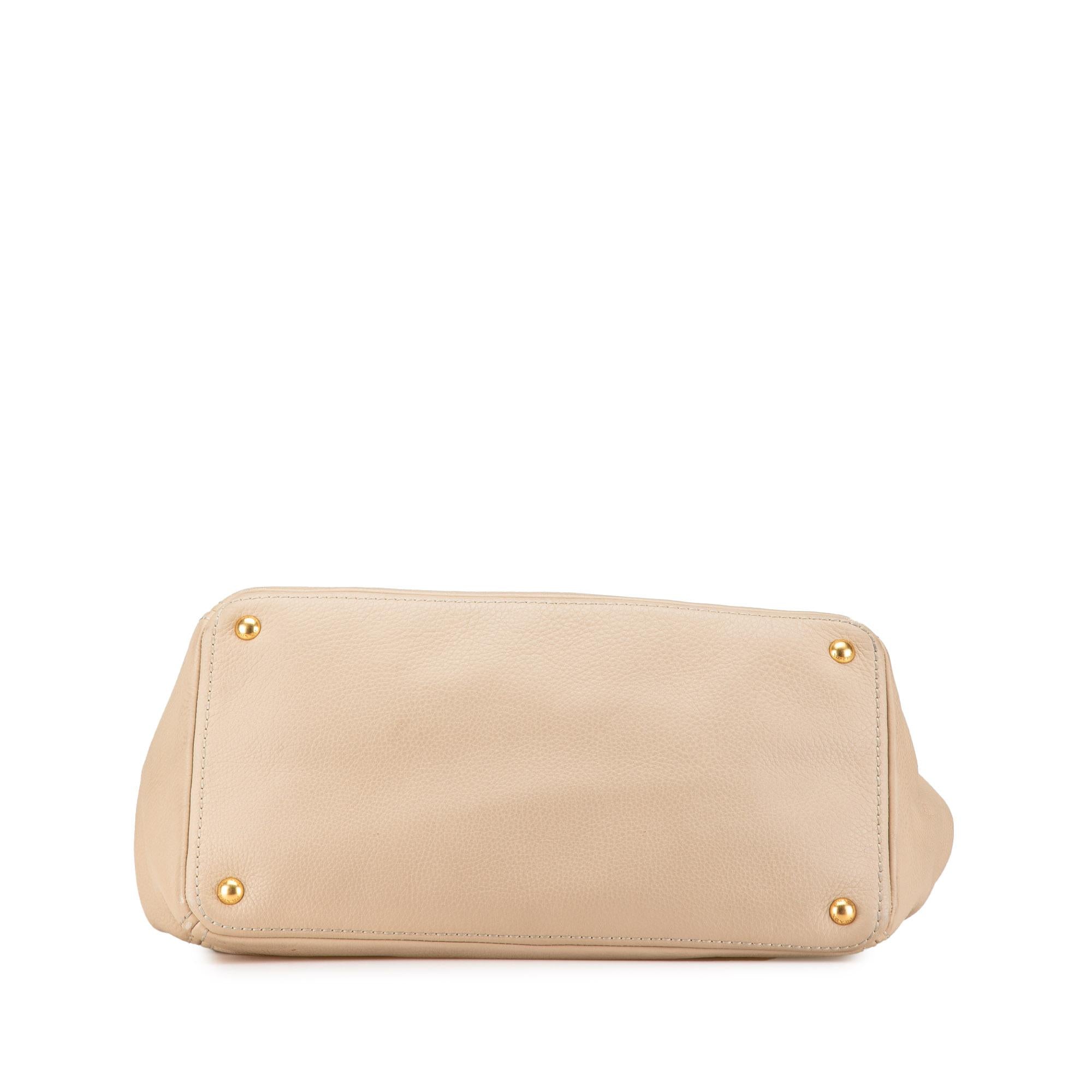 Prada Vitello Daino Open Convertible Tote