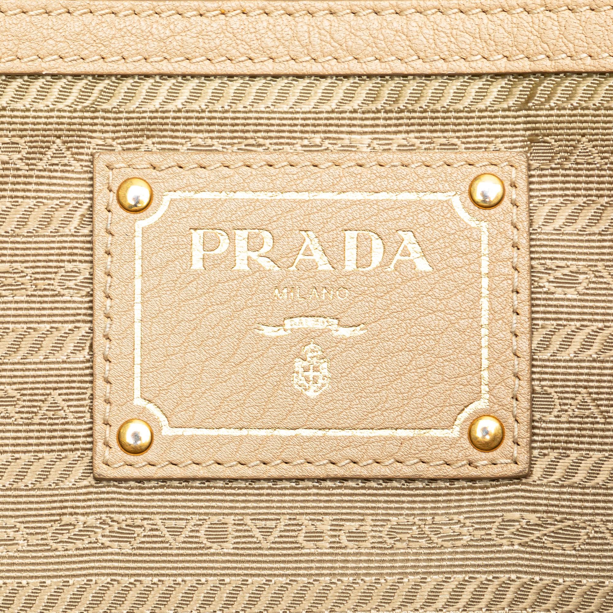 Prada Vitello Daino Open Convertible Tote