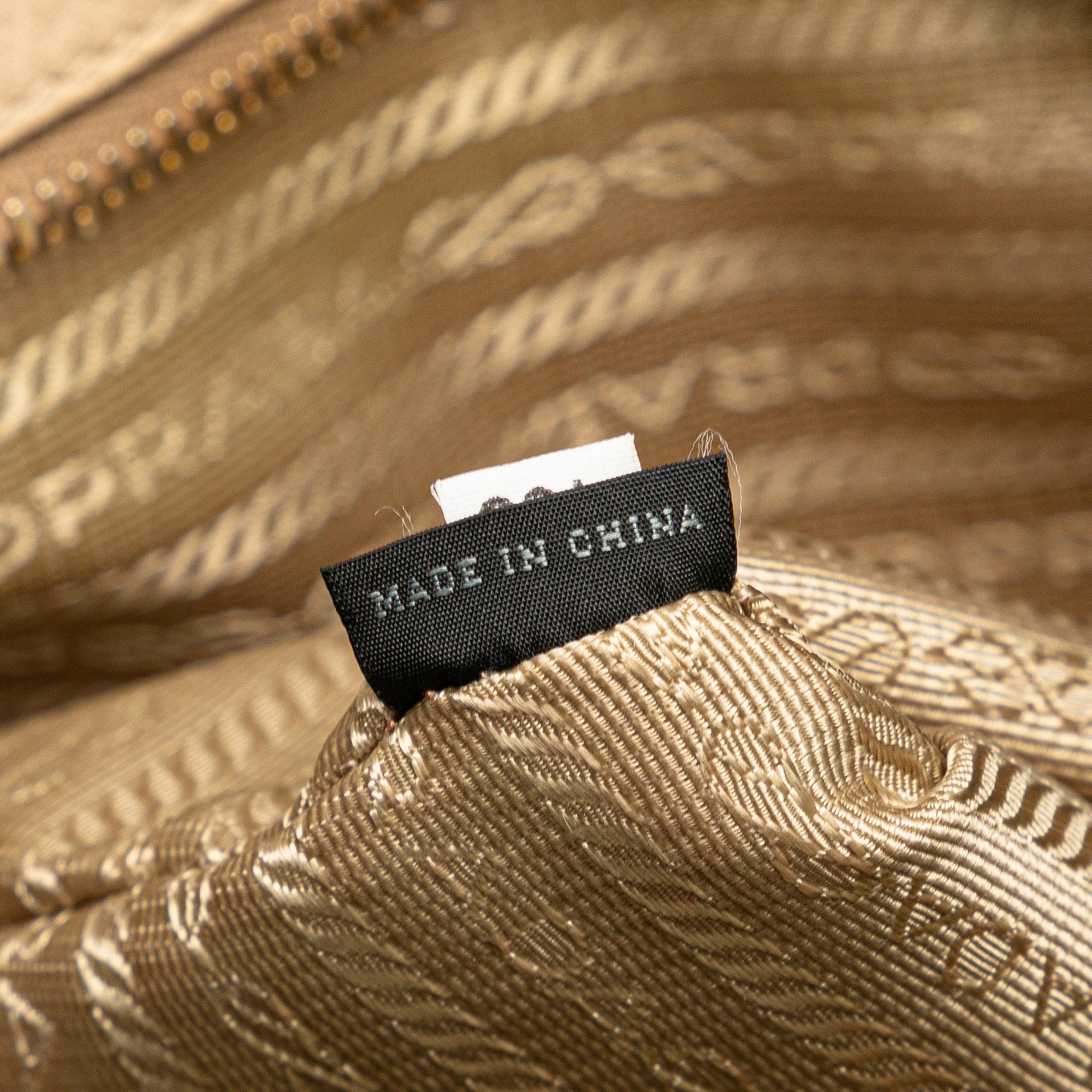 Prada Vitello Daino Open Convertible Tote