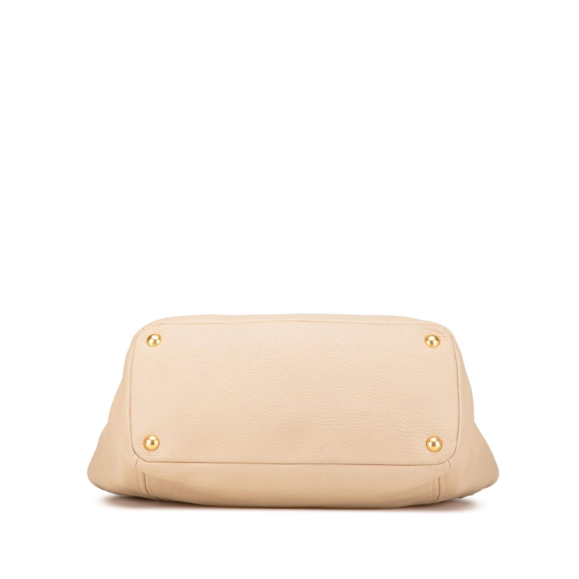 Prada Vitello Daino Open Convertible Tote