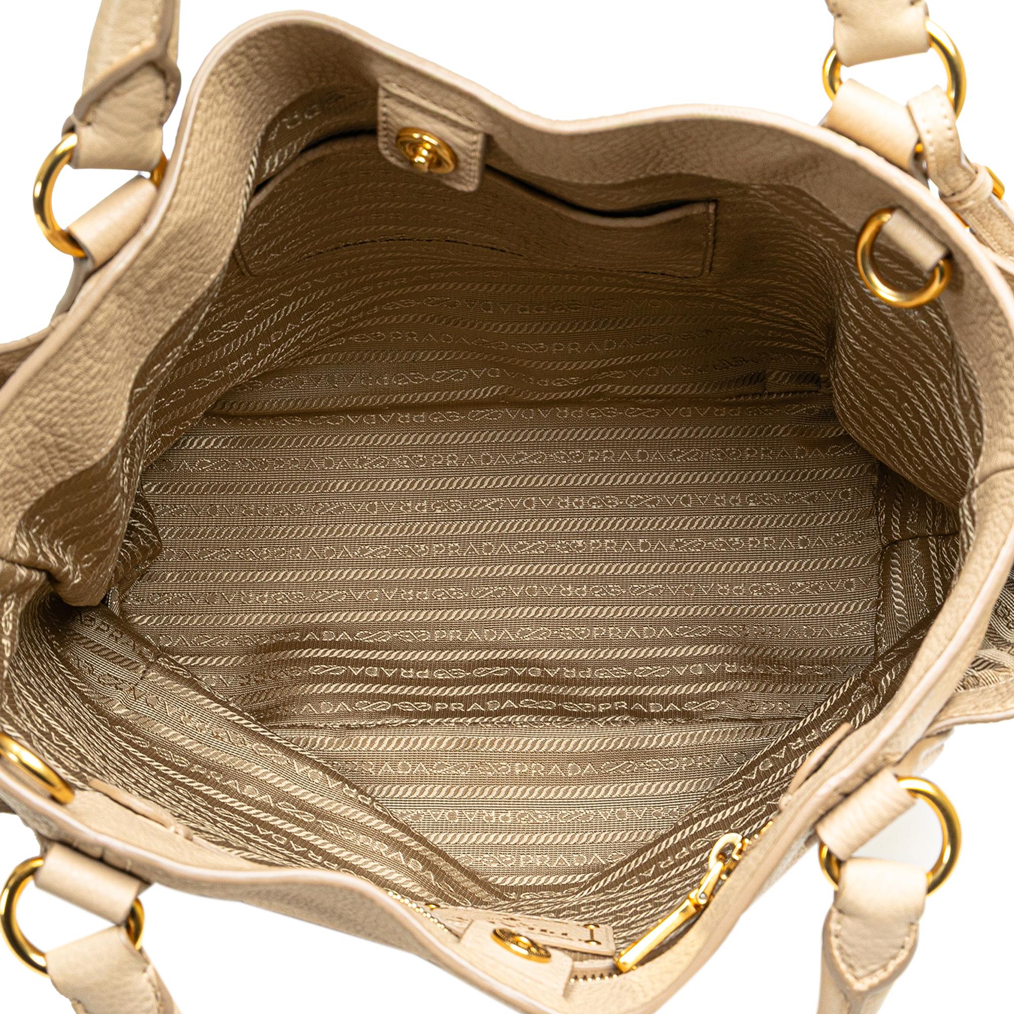 Prada Vitello Daino Open Convertible Tote