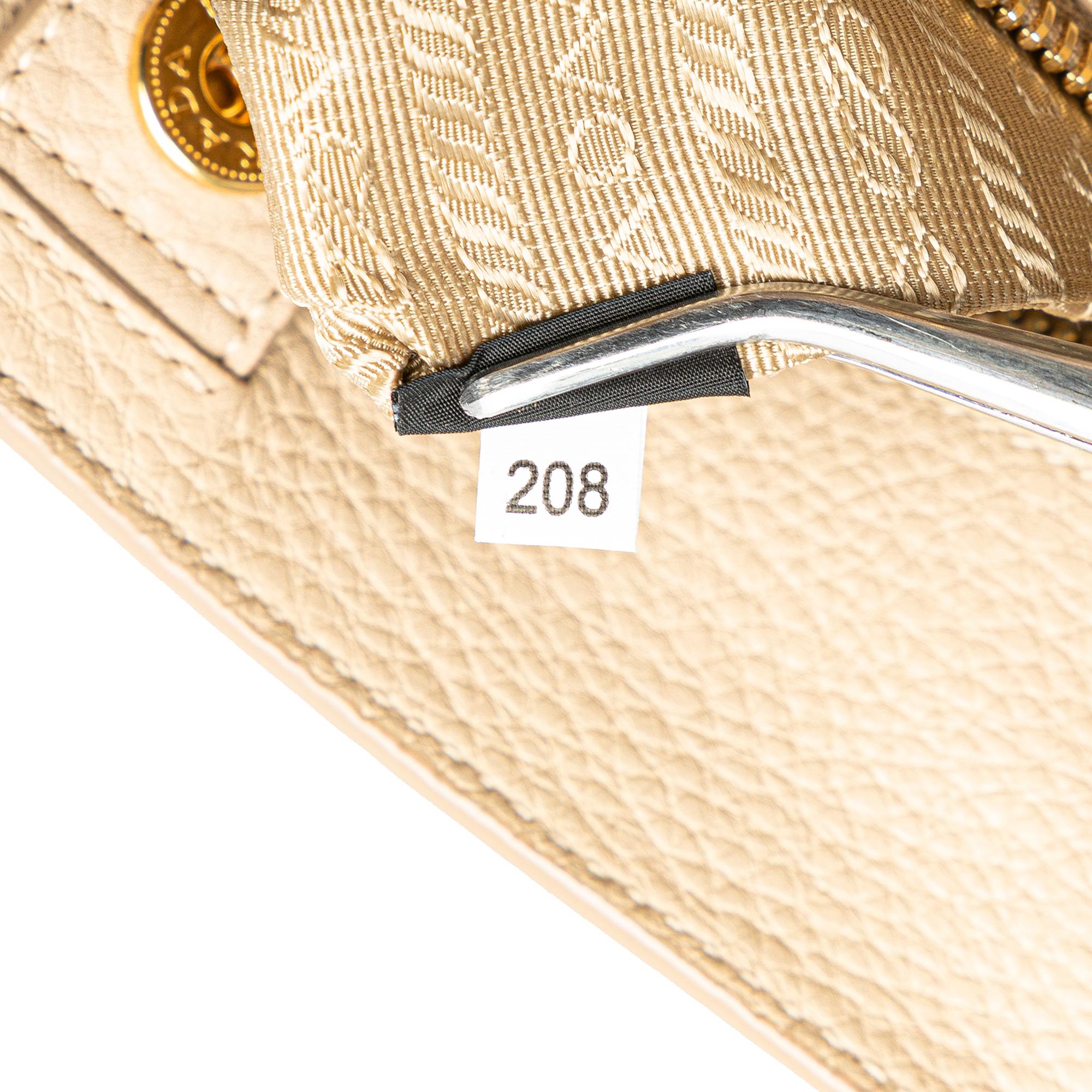 Prada Vitello Daino Open Convertible Tote