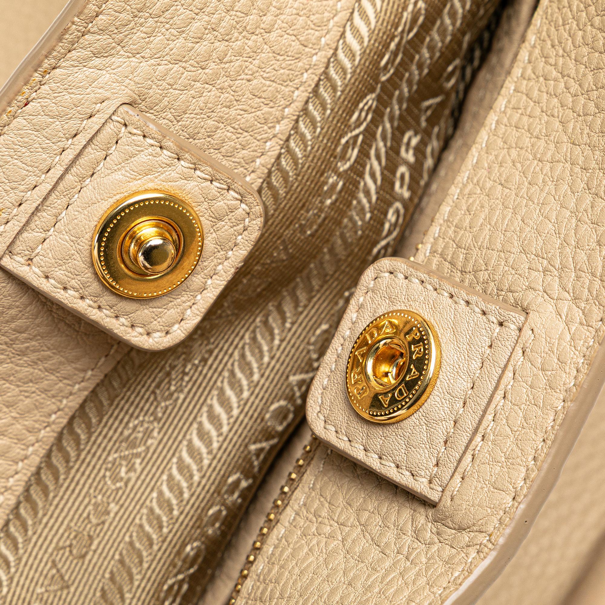 Prada Vitello Daino Open Convertible Tote