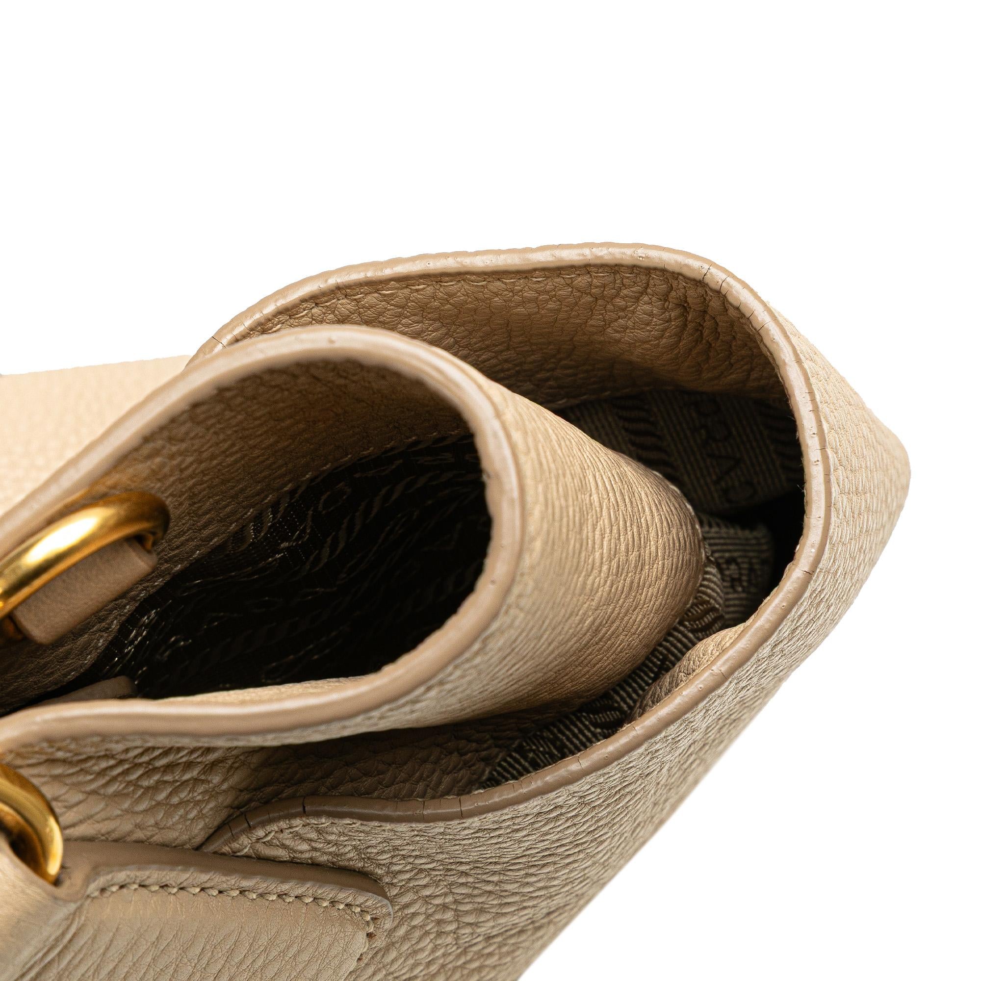 Prada Vitello Daino Open Convertible Tote