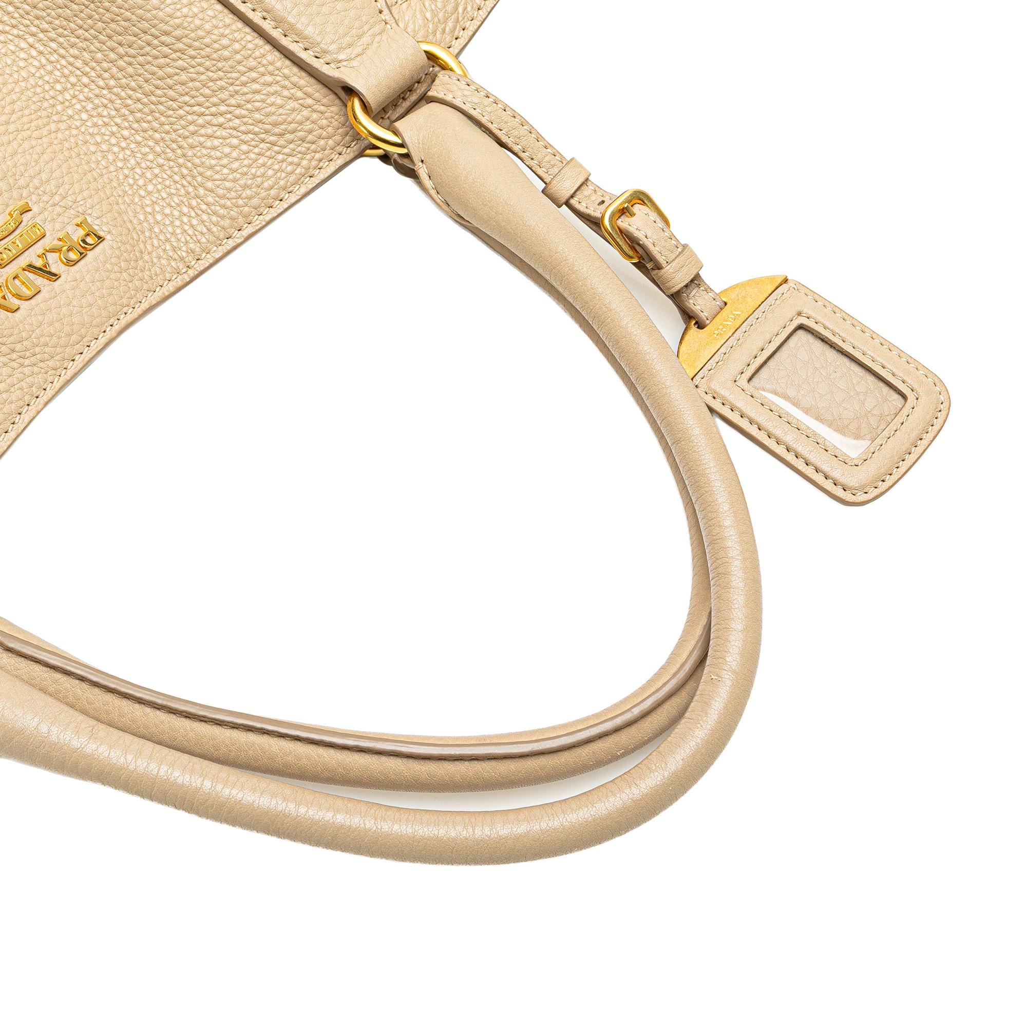 Prada Vitello Daino Open Convertible Tote