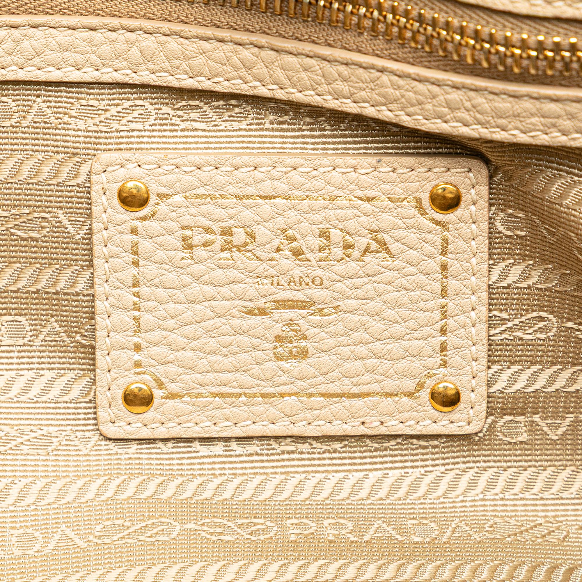 Prada Vitello Daino Open Convertible Tote