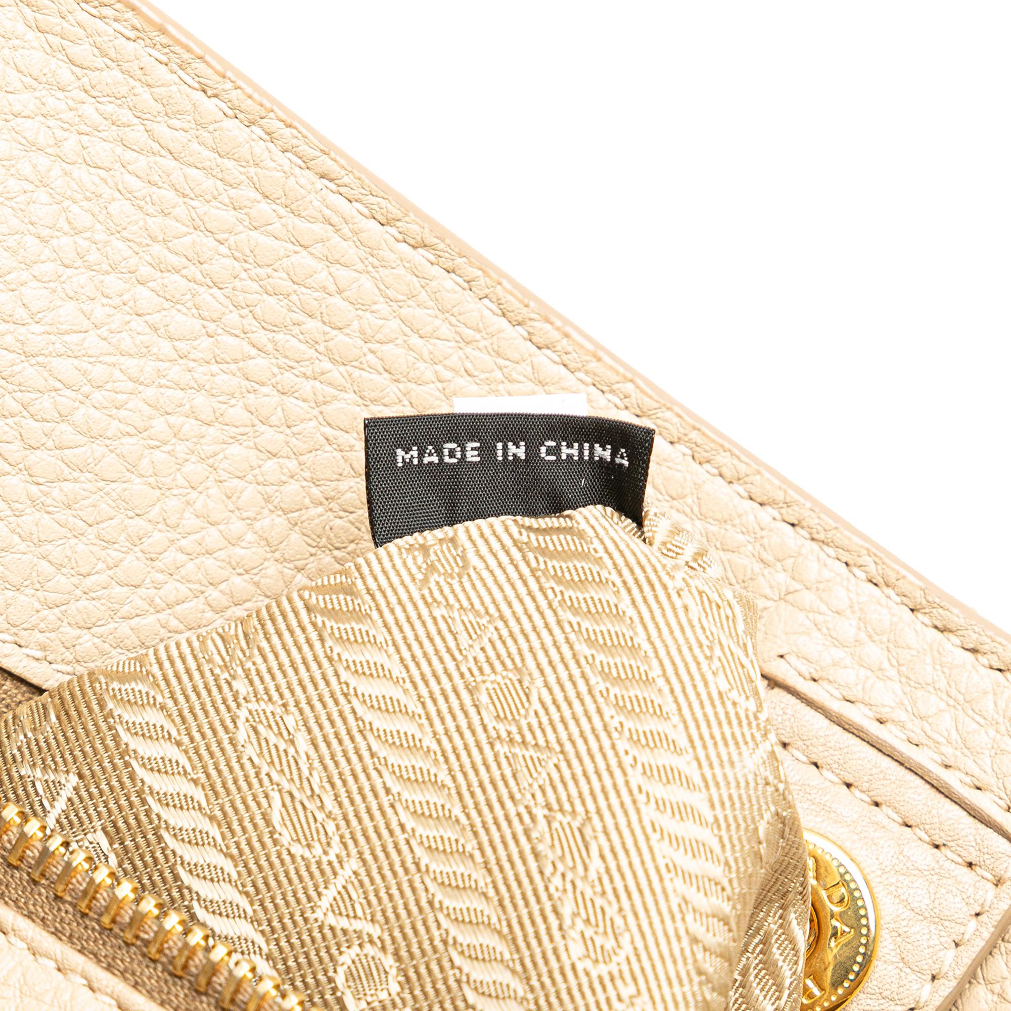 Prada Vitello Daino Open Convertible Tote