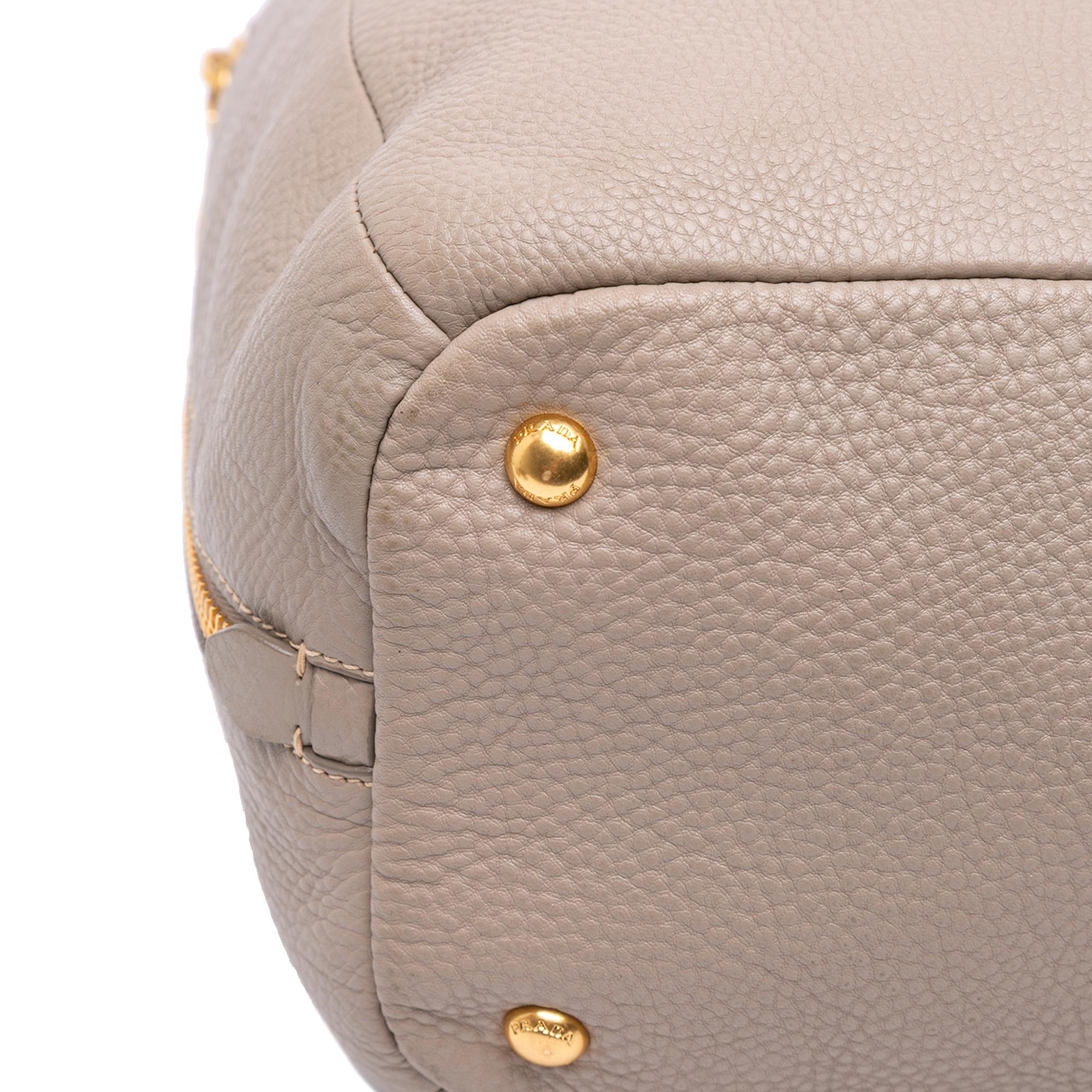 Prada Vitello Daino Open Convertible Tote