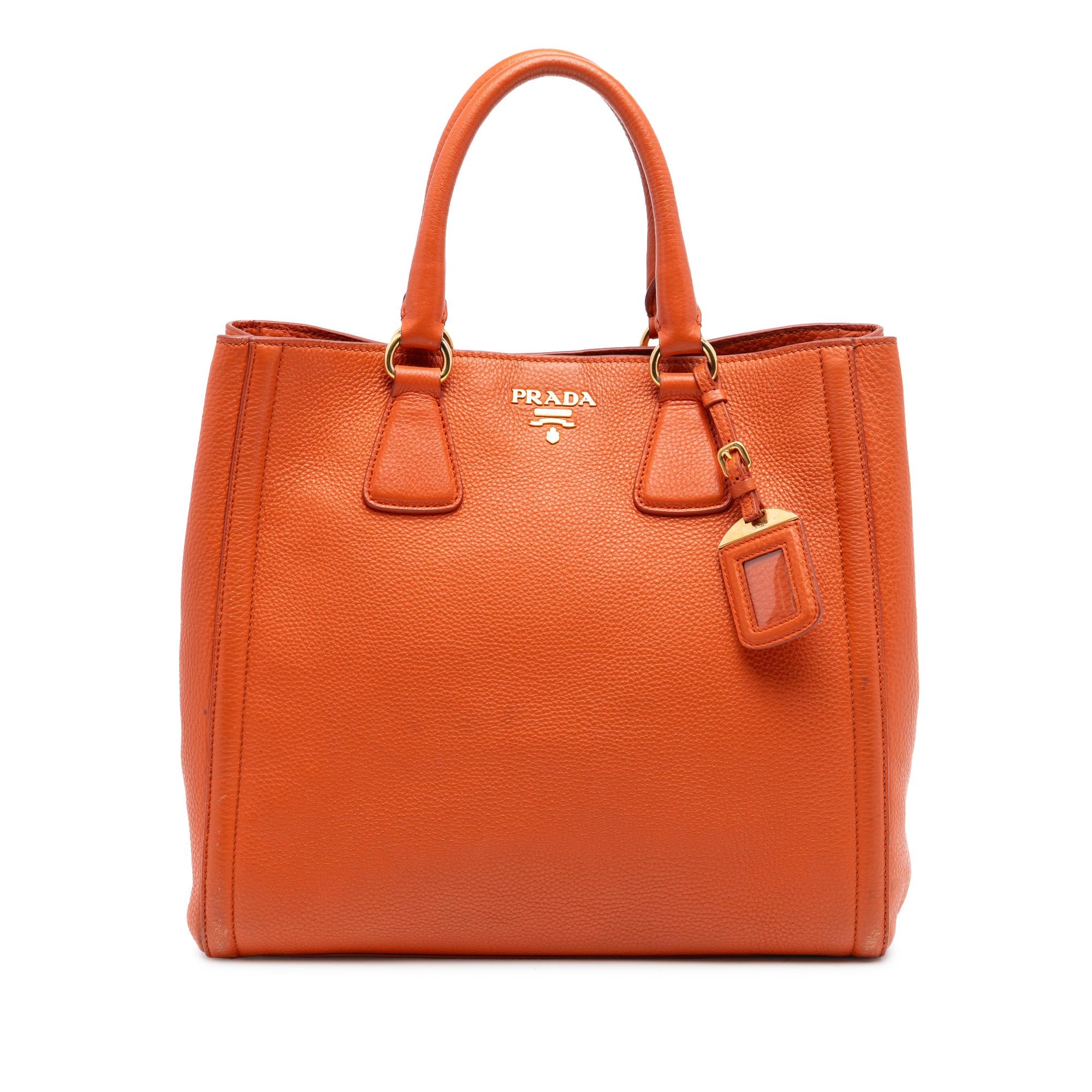 Prada Vitello Daino Open Convertible Tote