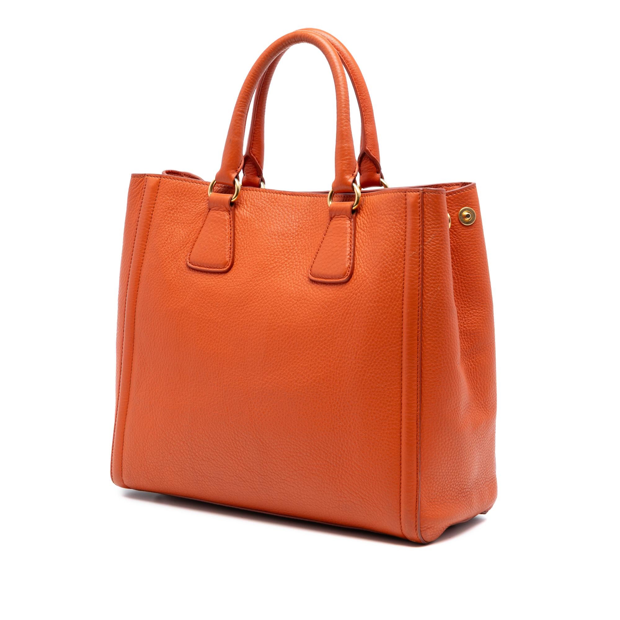 Prada Vitello Daino Open Convertible Tote