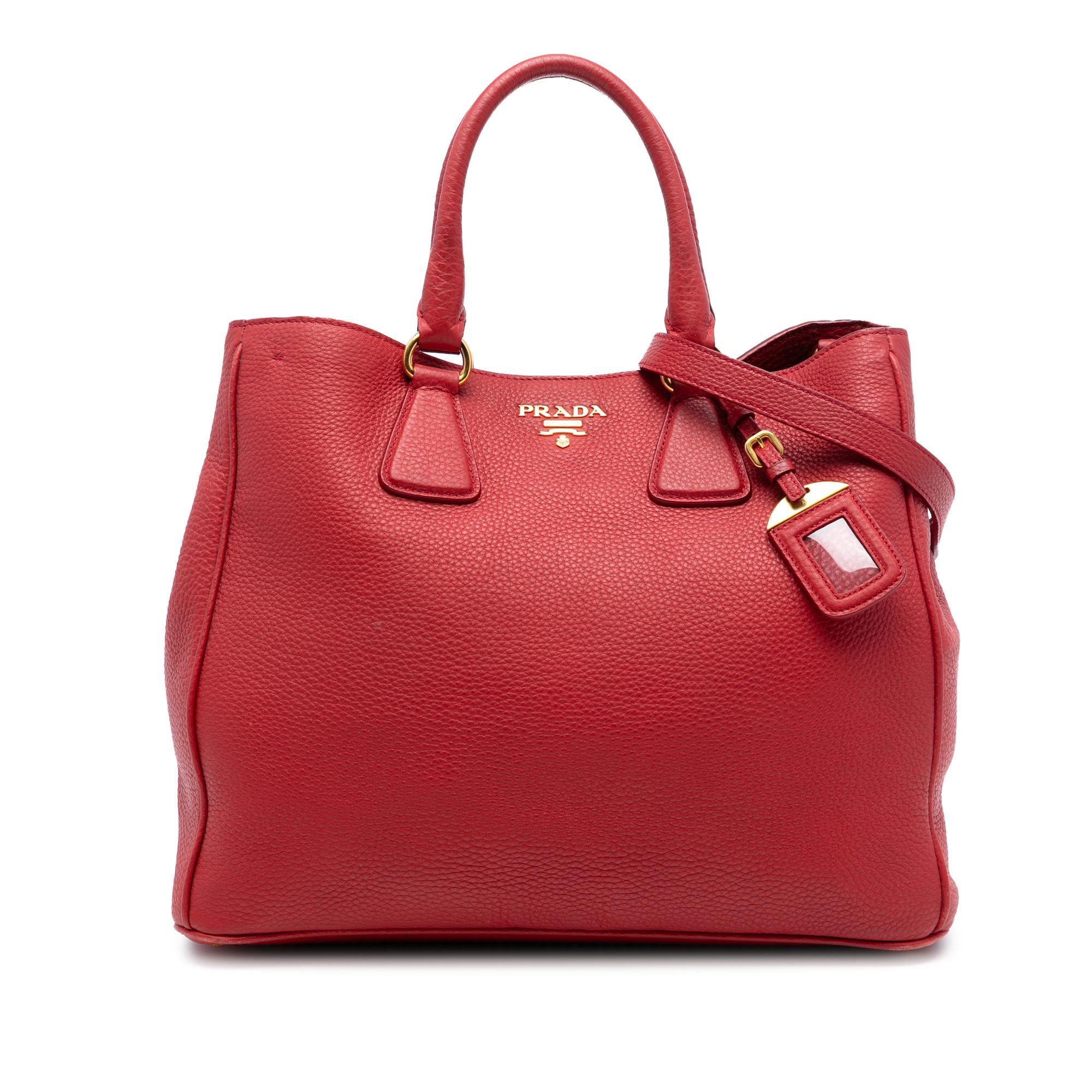 Prada Vitello Daino Open Convertible Tote