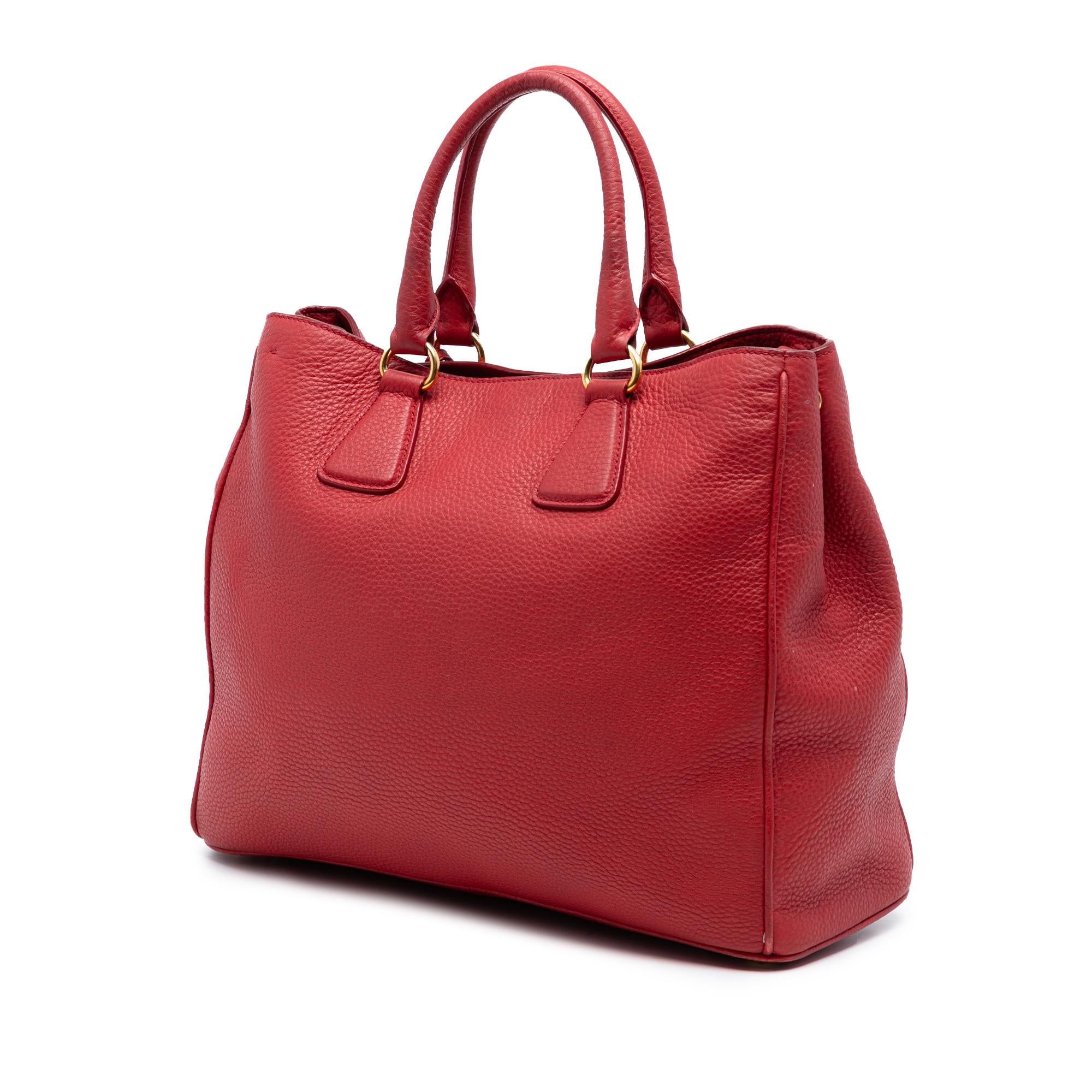 Prada Vitello Daino Open Convertible Tote