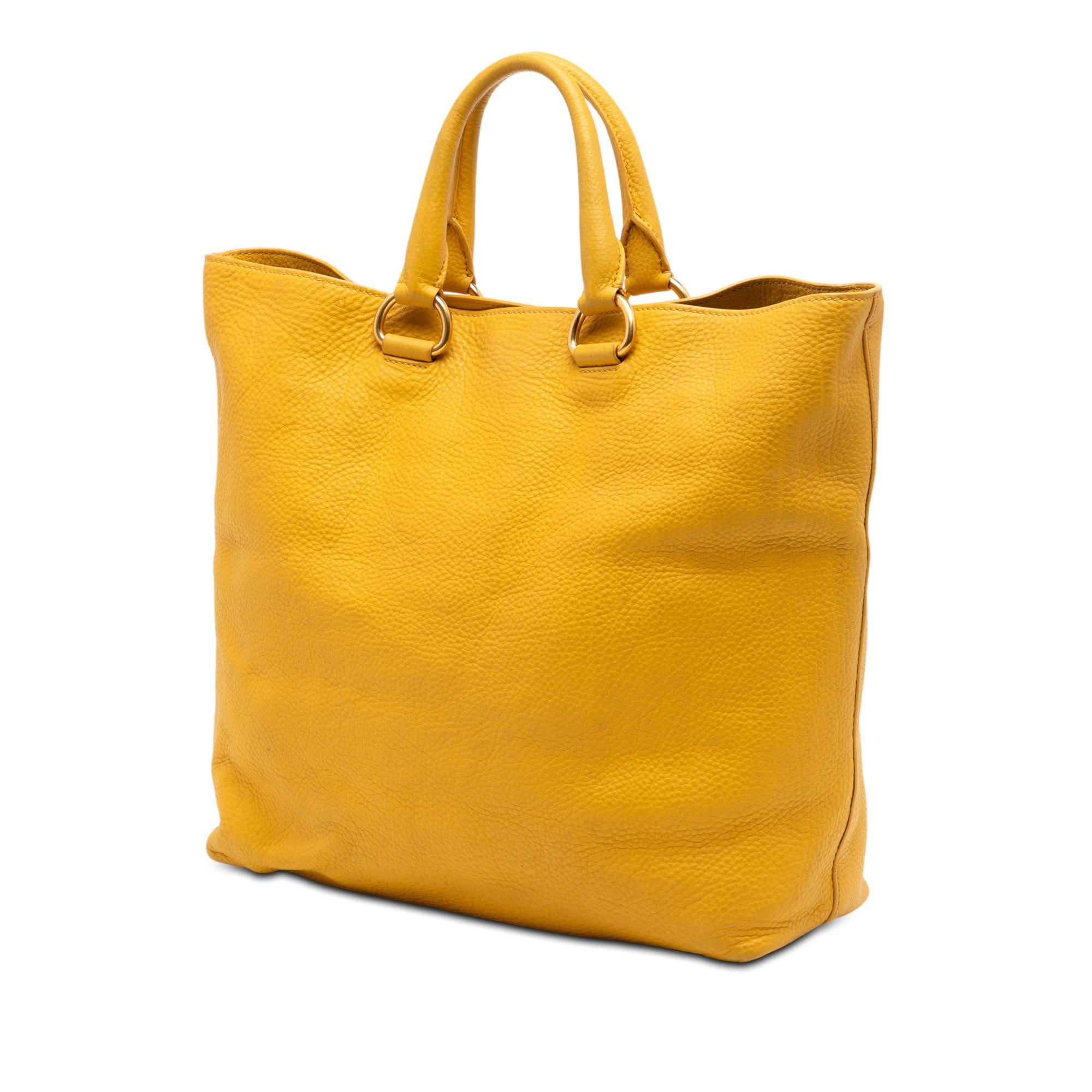 Prada Vitello Daino Open Convertible Tote