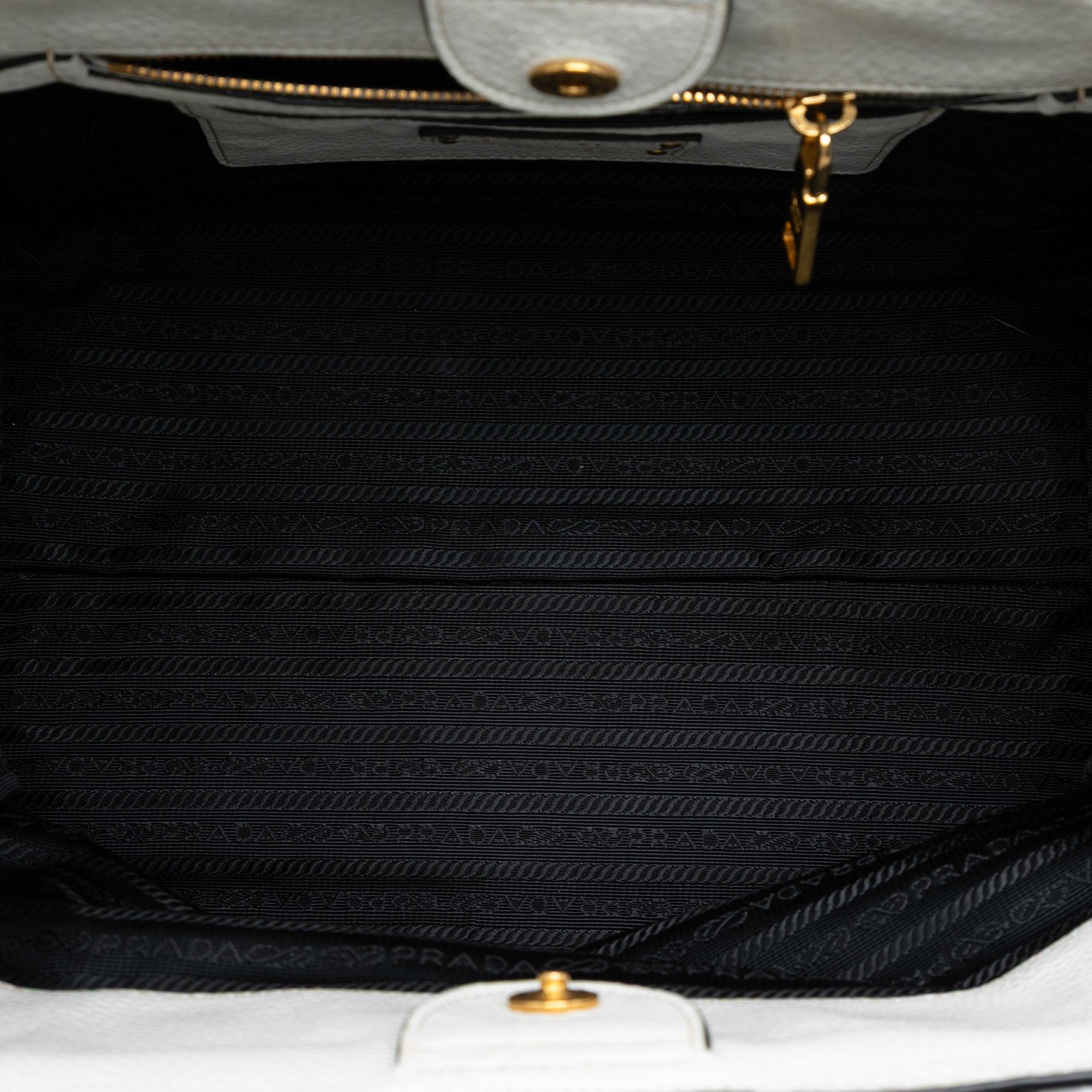 Prada Vitello Daino Open Convertible Tote