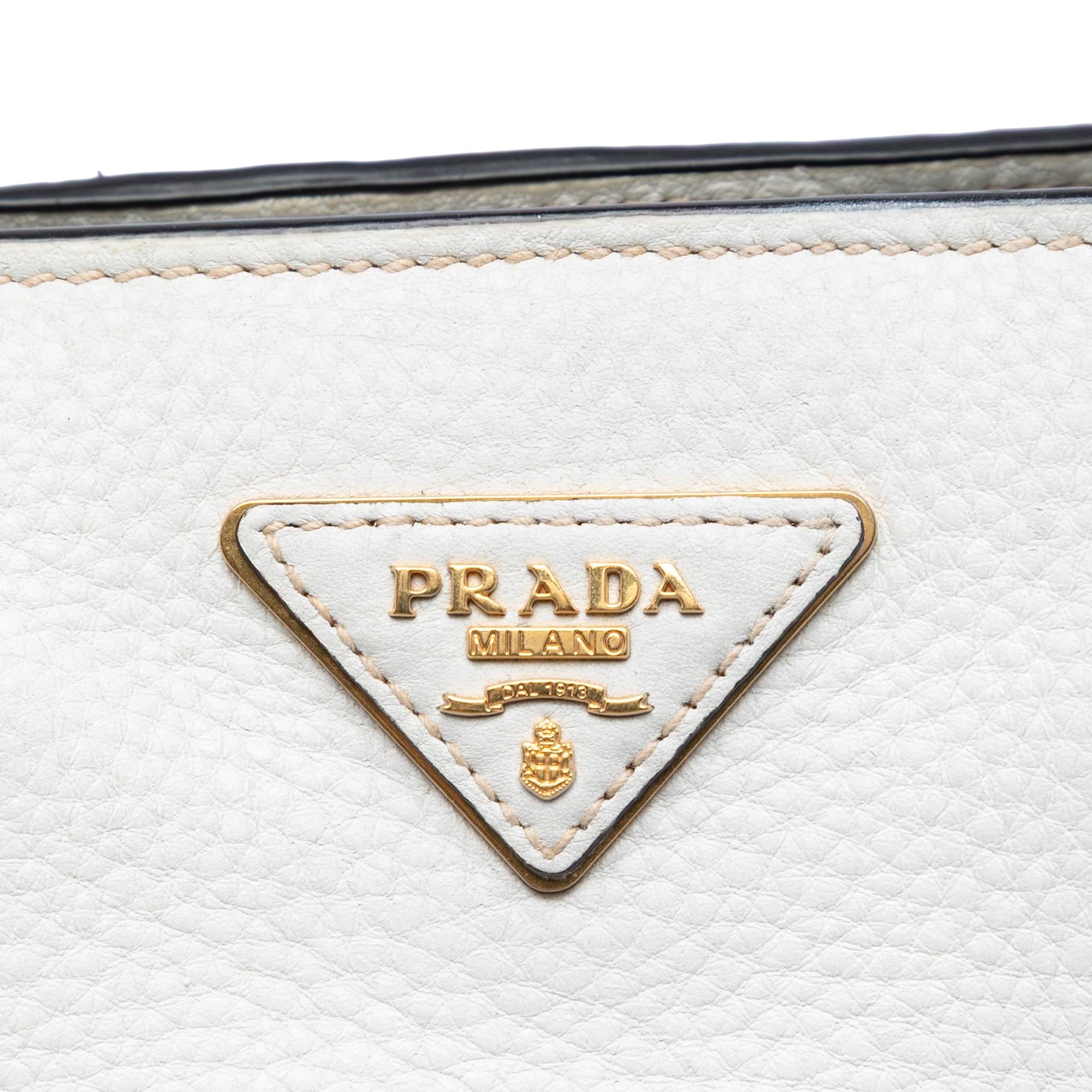 Prada Vitello Daino Open Convertible Tote