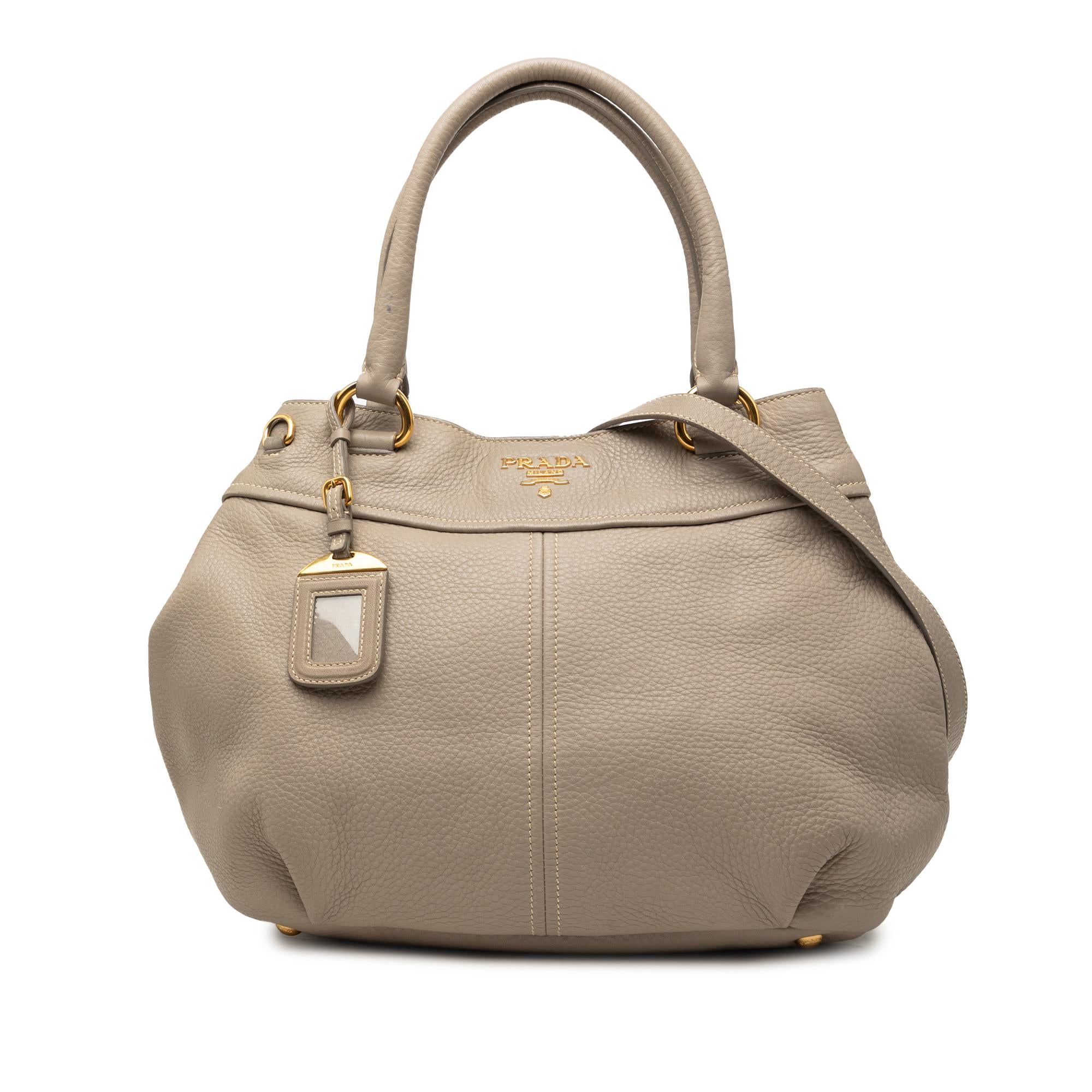 Prada Vitello Daino Open Convertible Tote