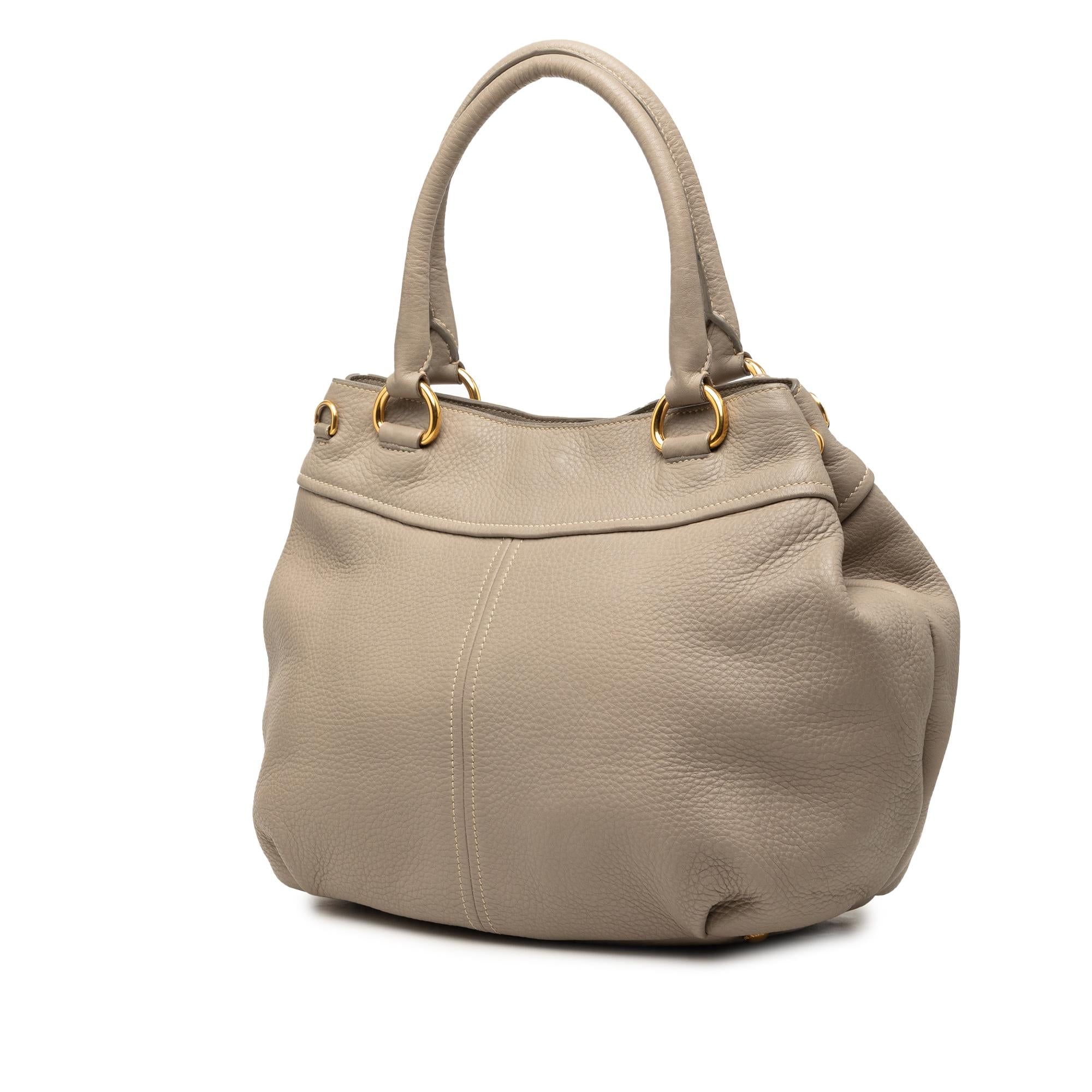 Prada Vitello Daino Open Convertible Tote