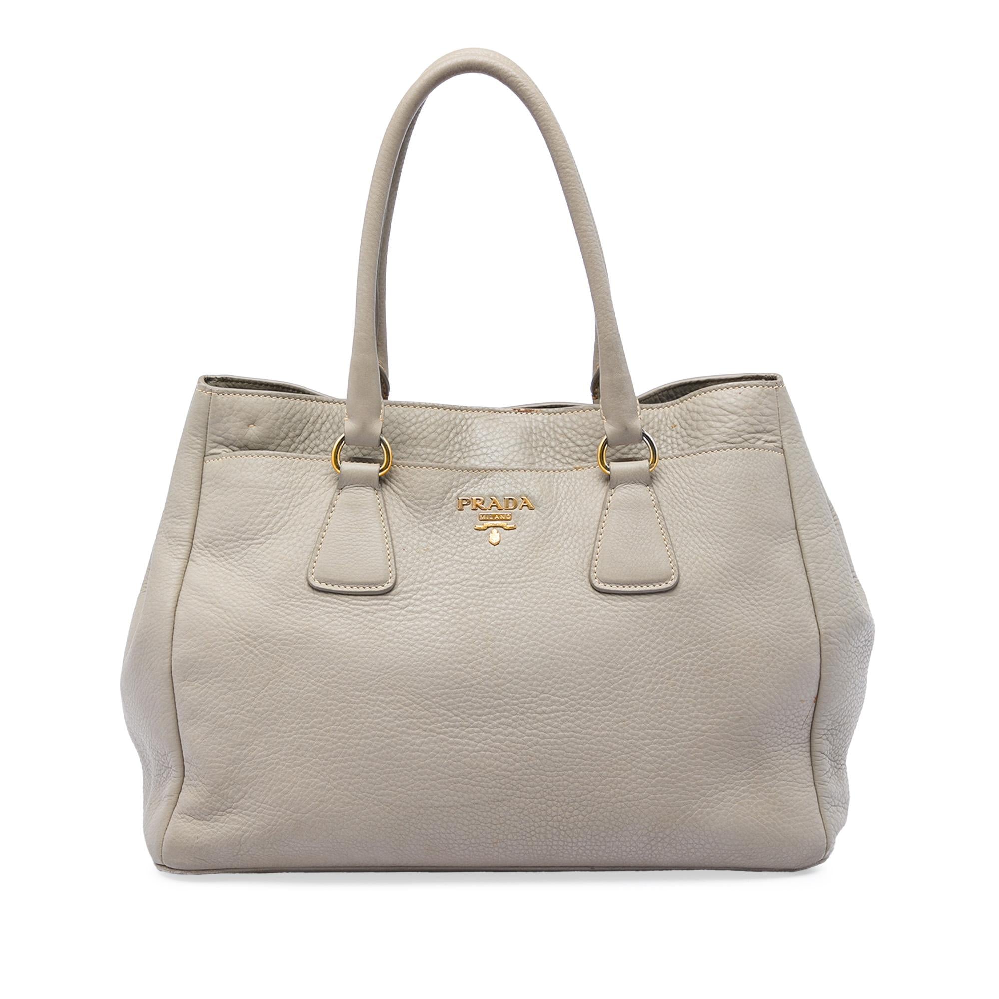 Prada Vitello Daino Open Convertible Tote