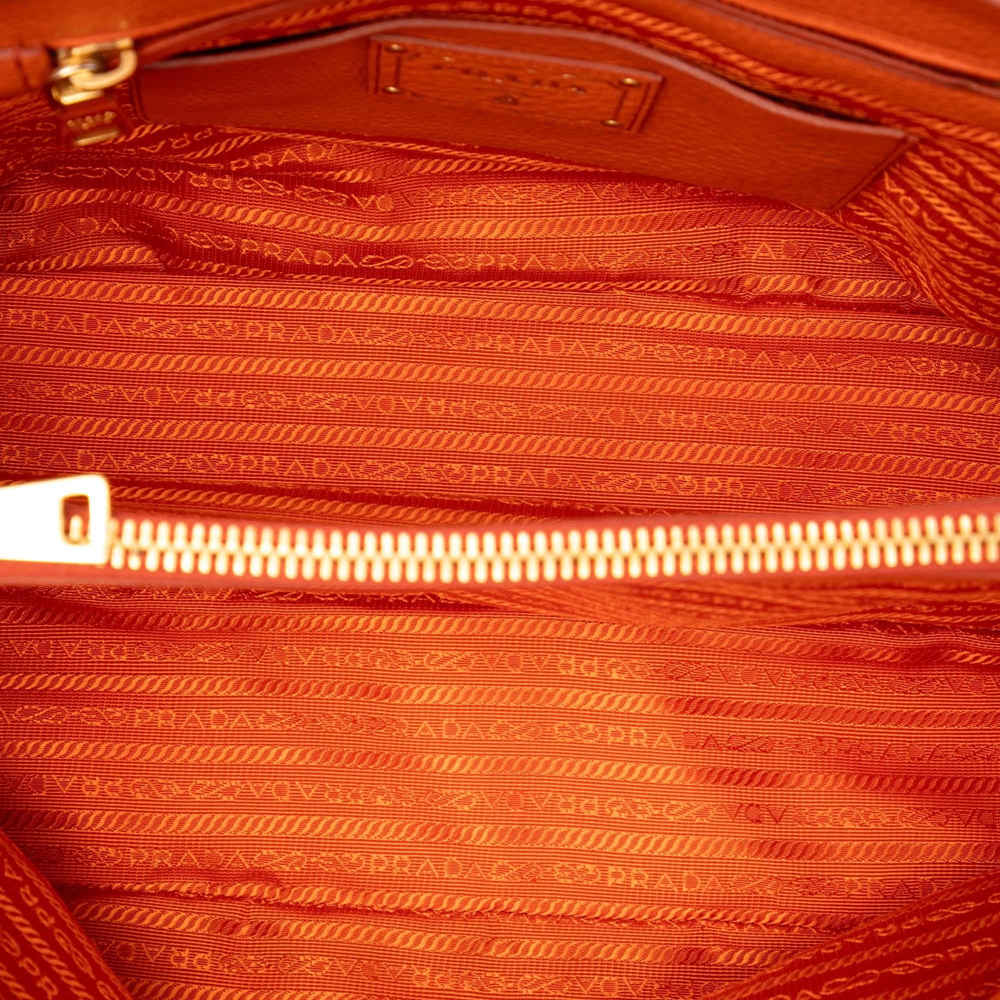 Prada Vitello Daino Open Convertible Tote