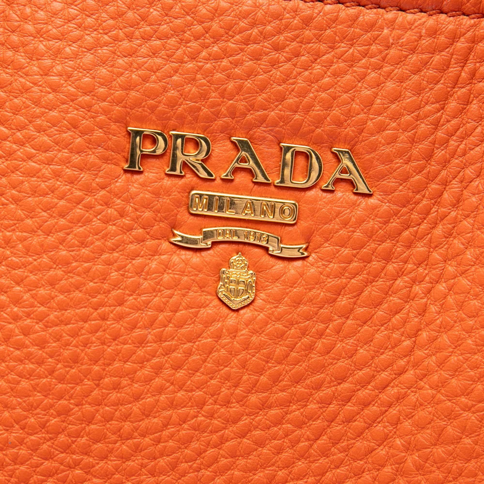 Prada Vitello Daino Open Convertible Tote
