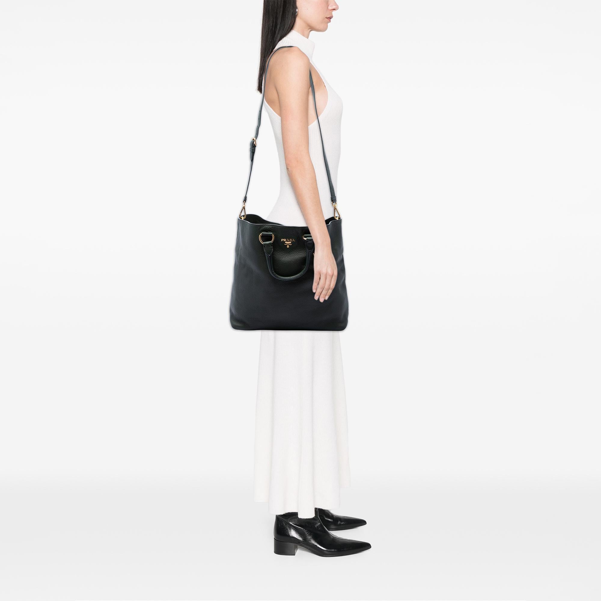 Prada Vitello Daino Open Convertible Tote