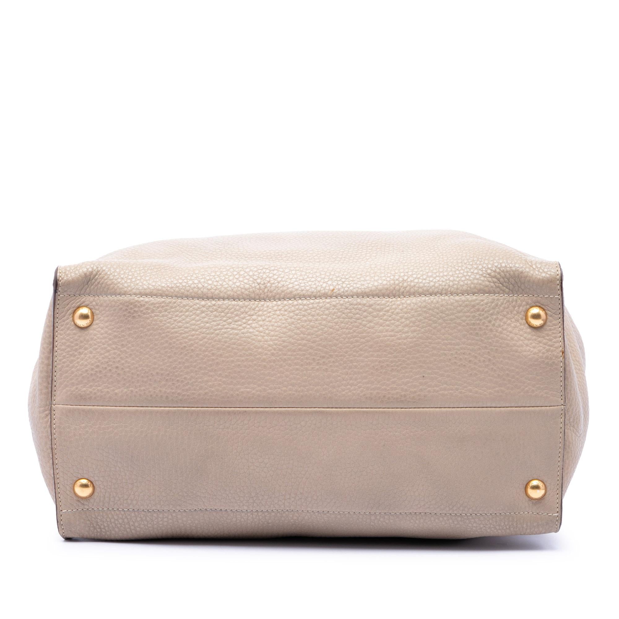 Prada Vitello Daino Open Convertible Tote
