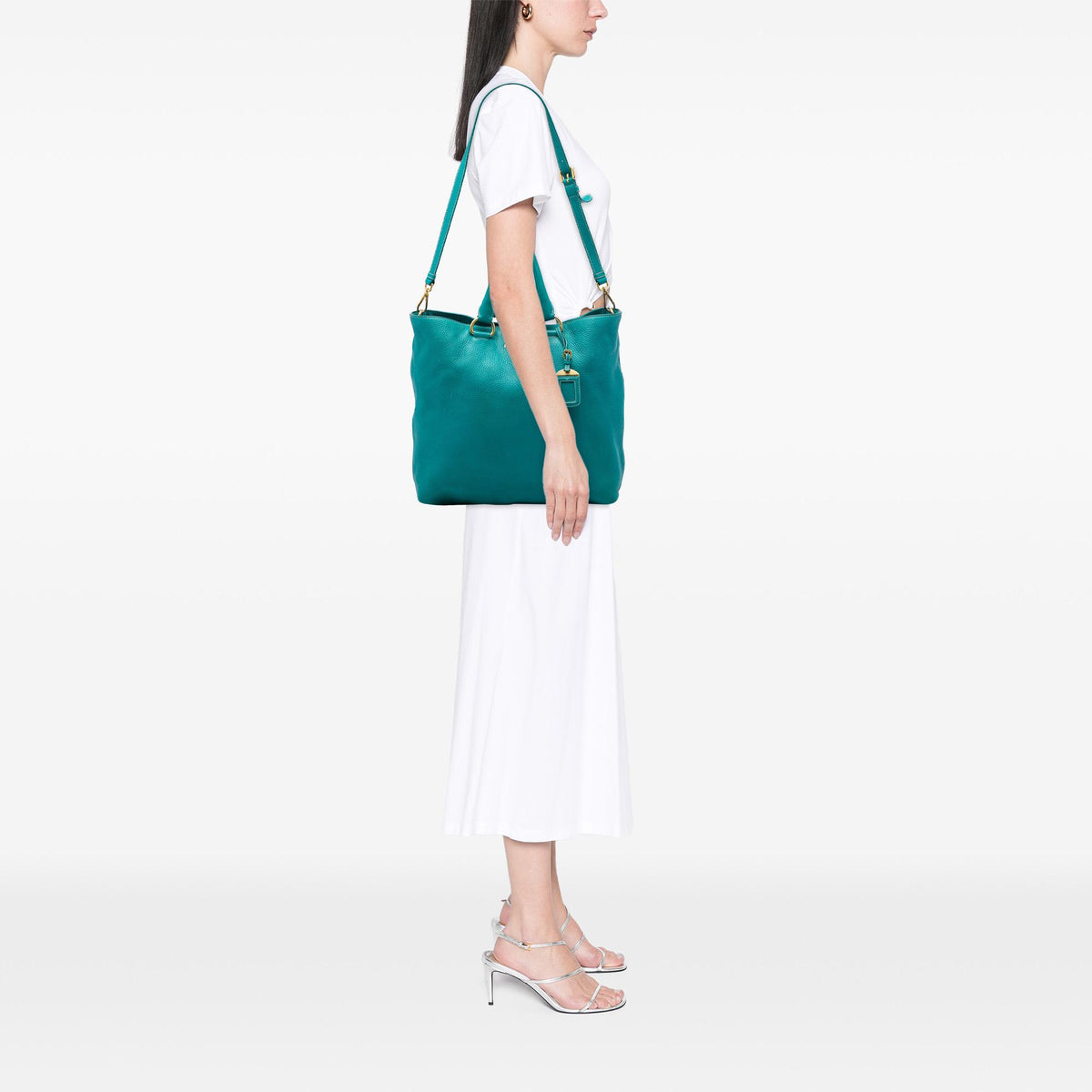 Prada Vitello Daino Open Convertible Tote