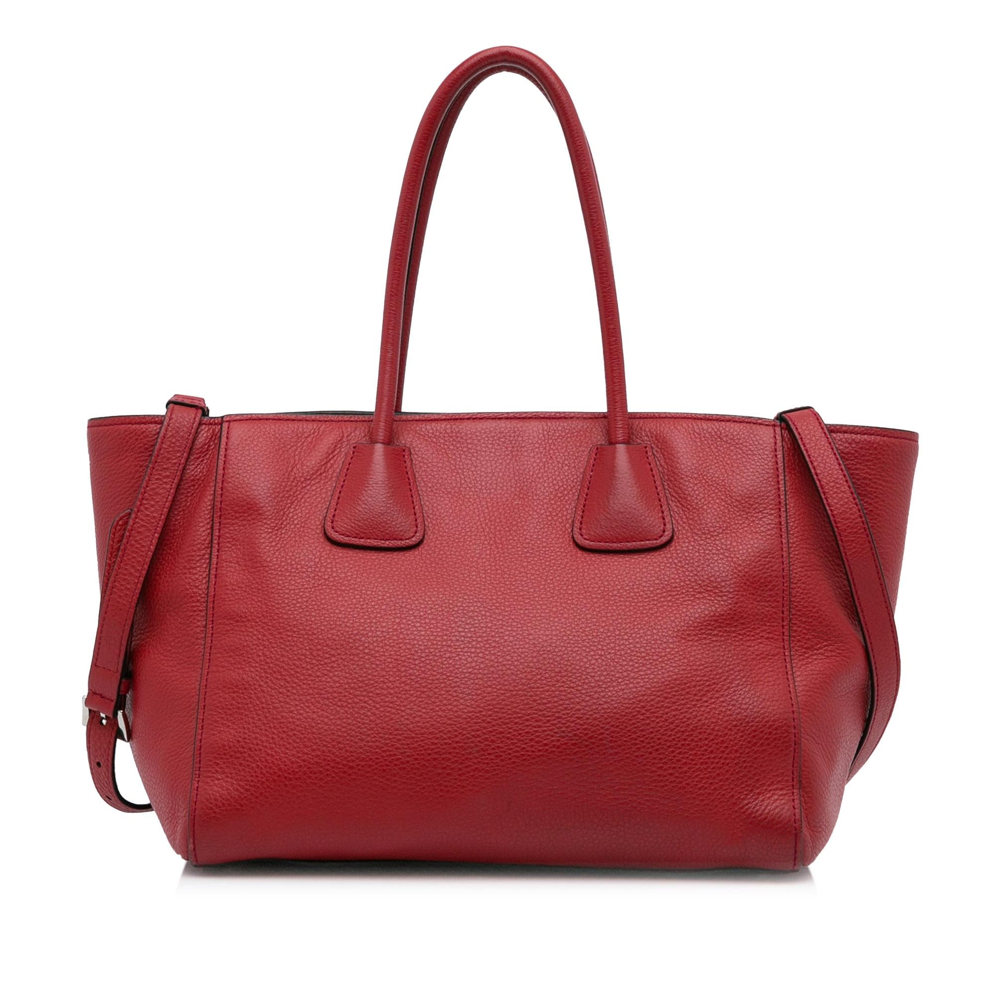 Prada Vitello Daino Pocket Satchel (SHG-O7reXq)