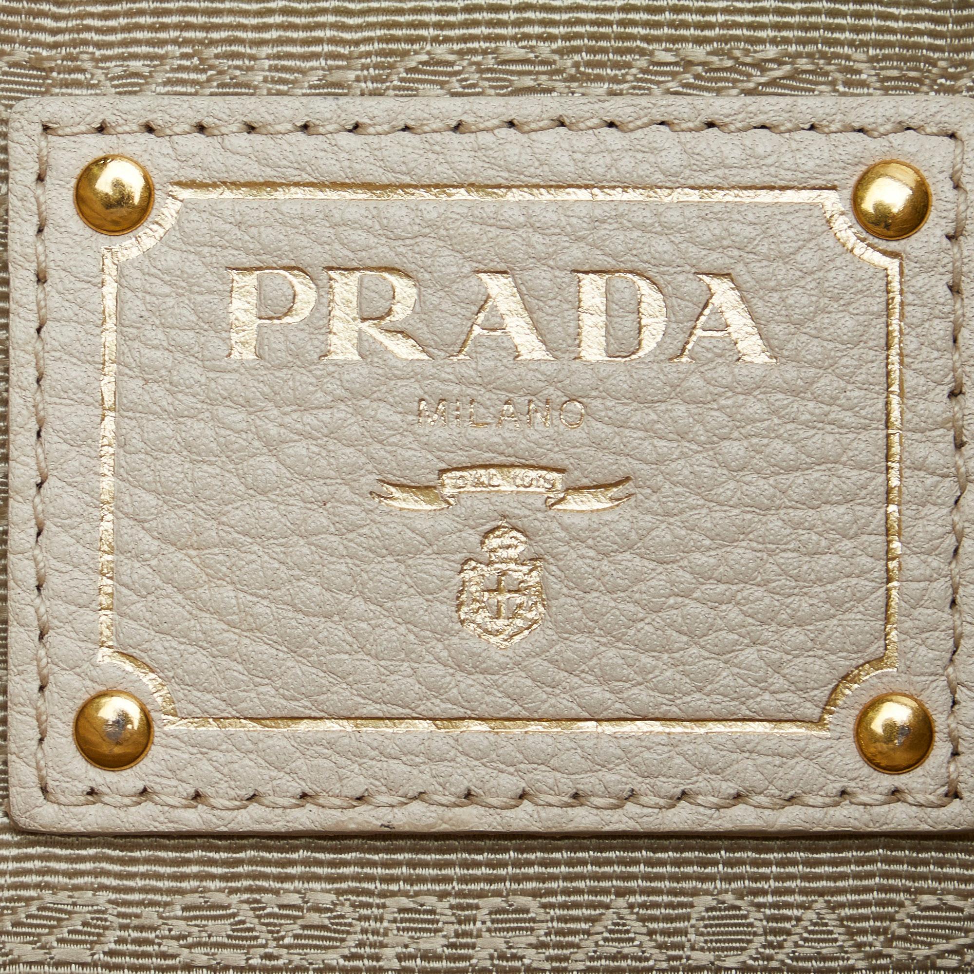 Prada Vitello Daino Satchel (SHG-pw9PC9)