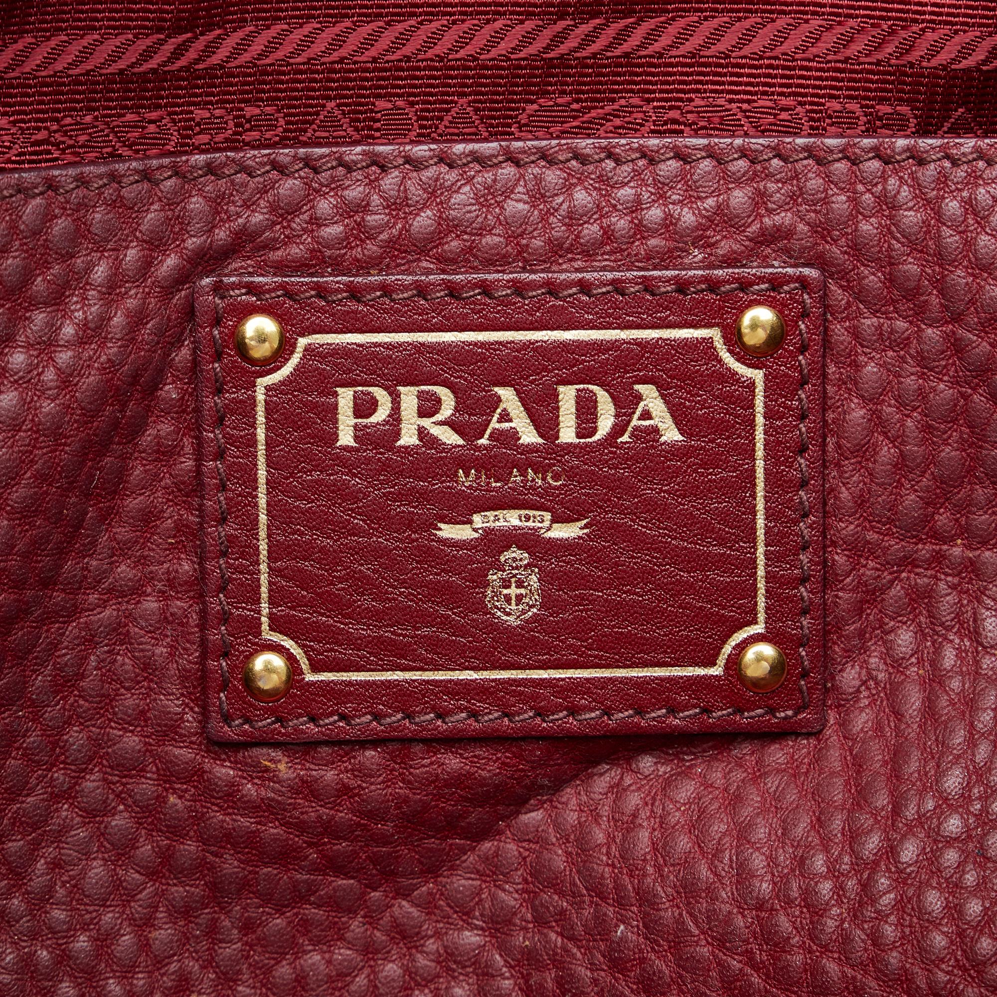 Prada Vitello Daino Satchel (SHG-6pz0Hn)