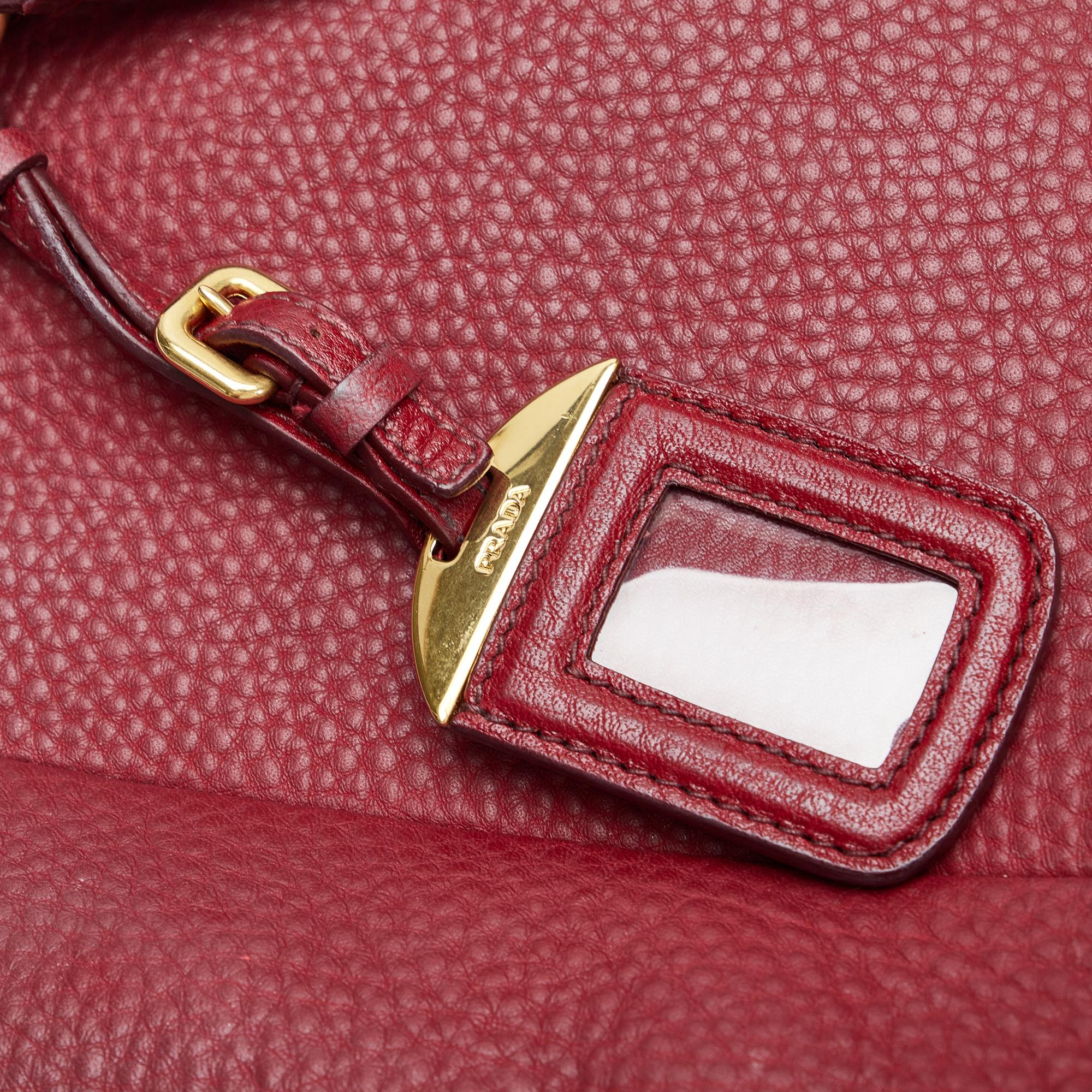 Prada Vitello Daino Satchel (SHG-6pz0Hn)