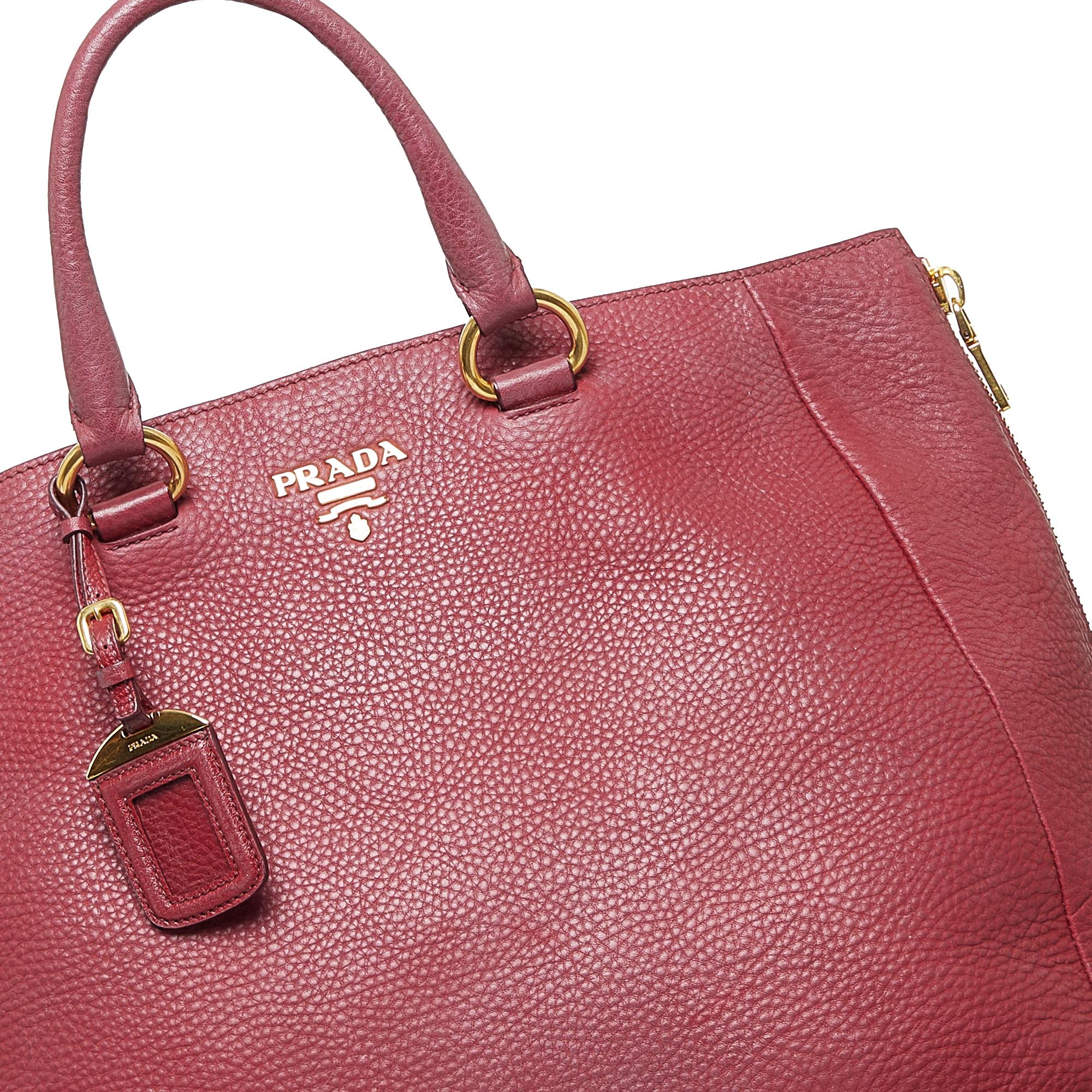 Prada Vitello Daino Satchel (SHG-6pz0Hn)