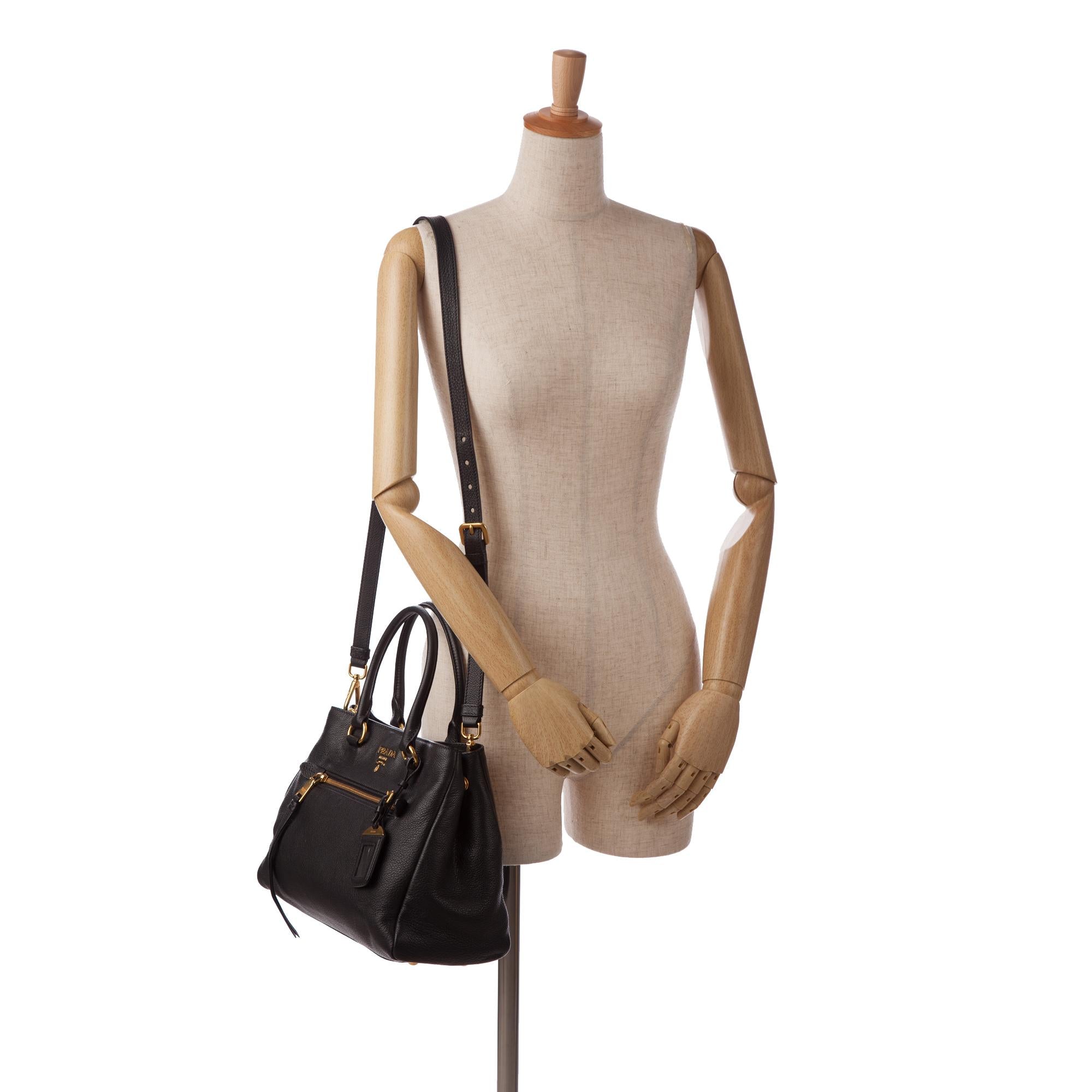 Prada Vitello Daino Satchel (SHG-W1IJKx)