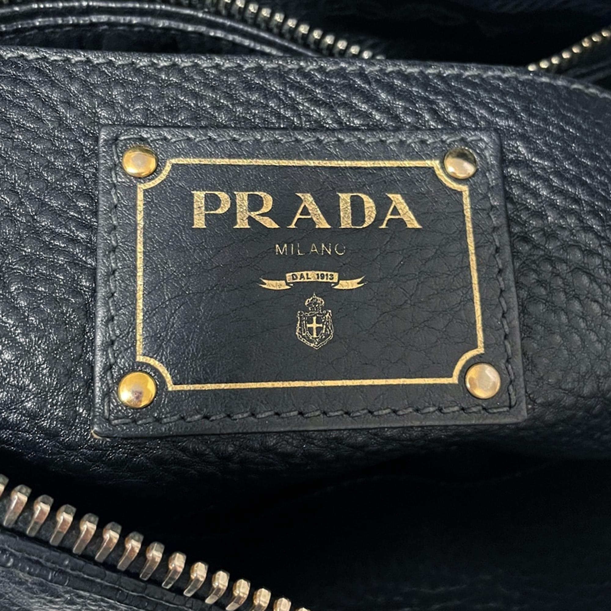 Prada Vitello Daino Satchel (SHG-yKEpiP)