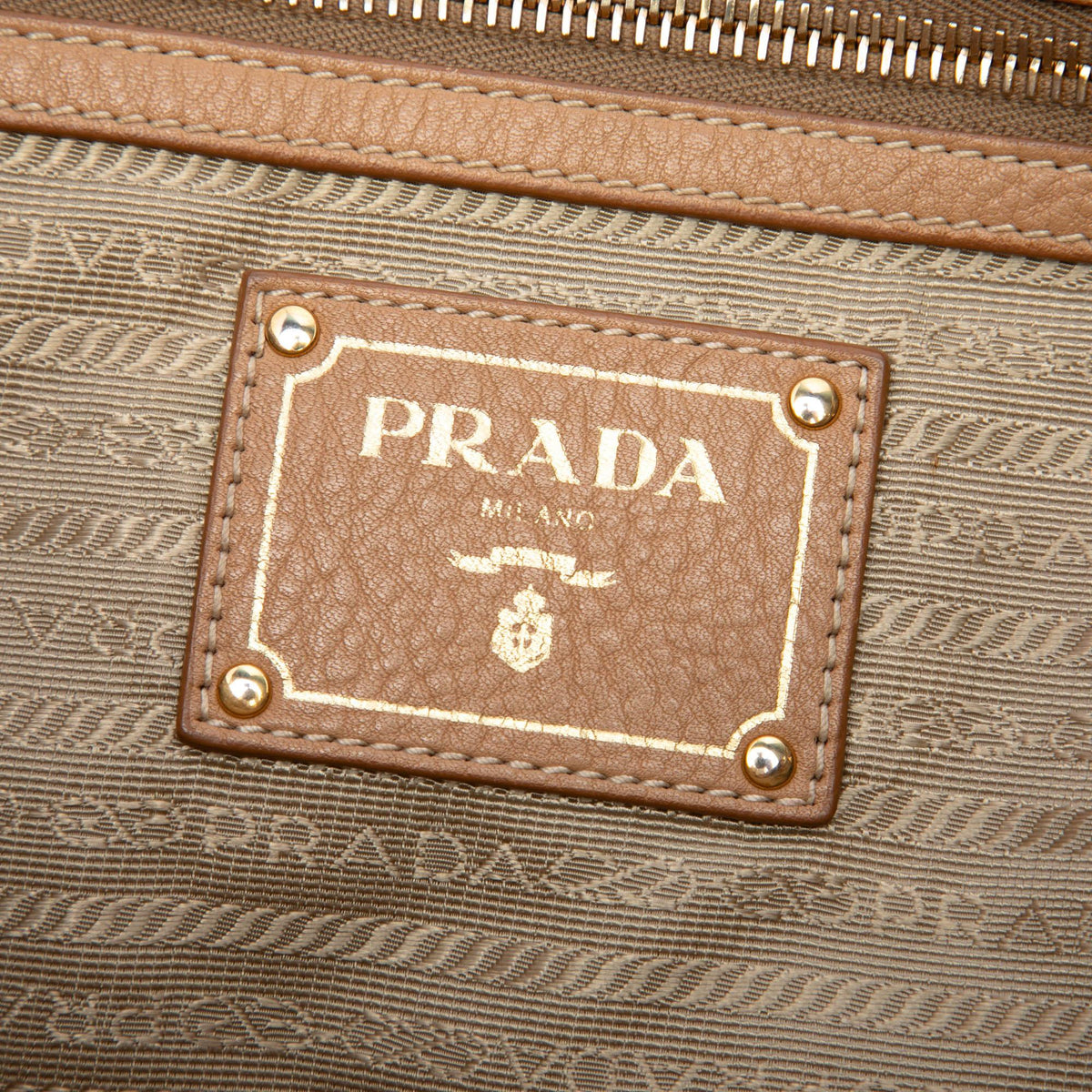 Prada Vitello Daino Shopper Tote