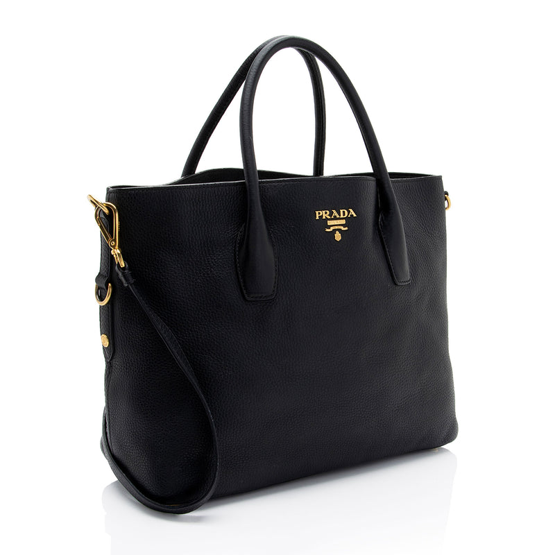 Prada Vitello Daino Shopping Tote (SHF-I79QkY)