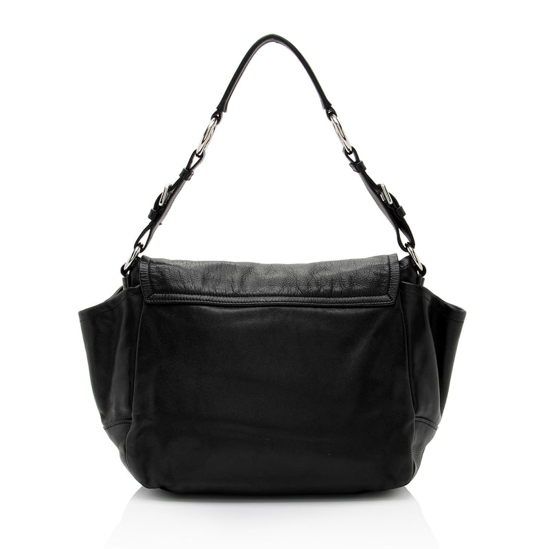 Prada Vitello Daino Side Pocket Flap Bag (SHF-cfYVug)