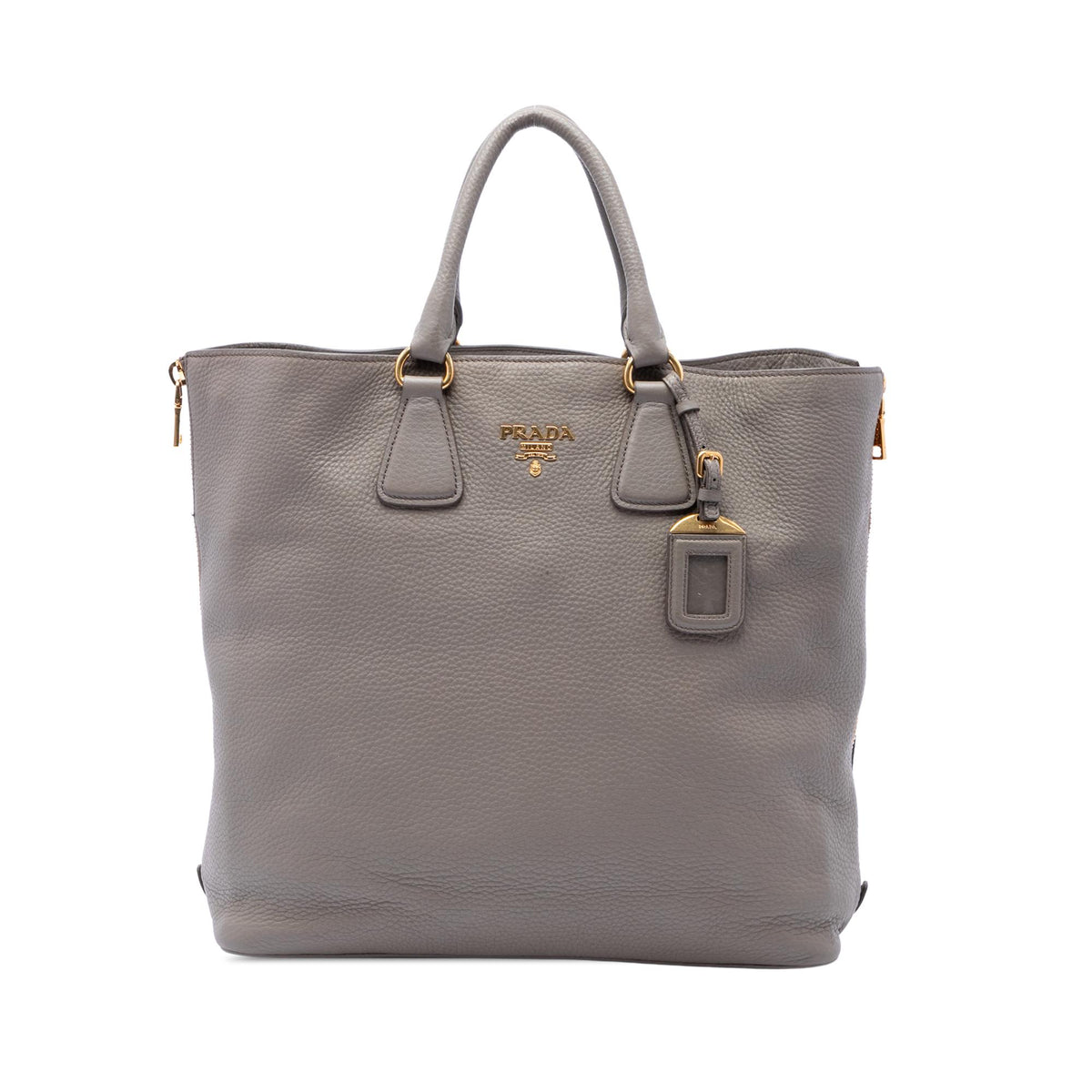 Prada Vitello Daino Side Zip Tote