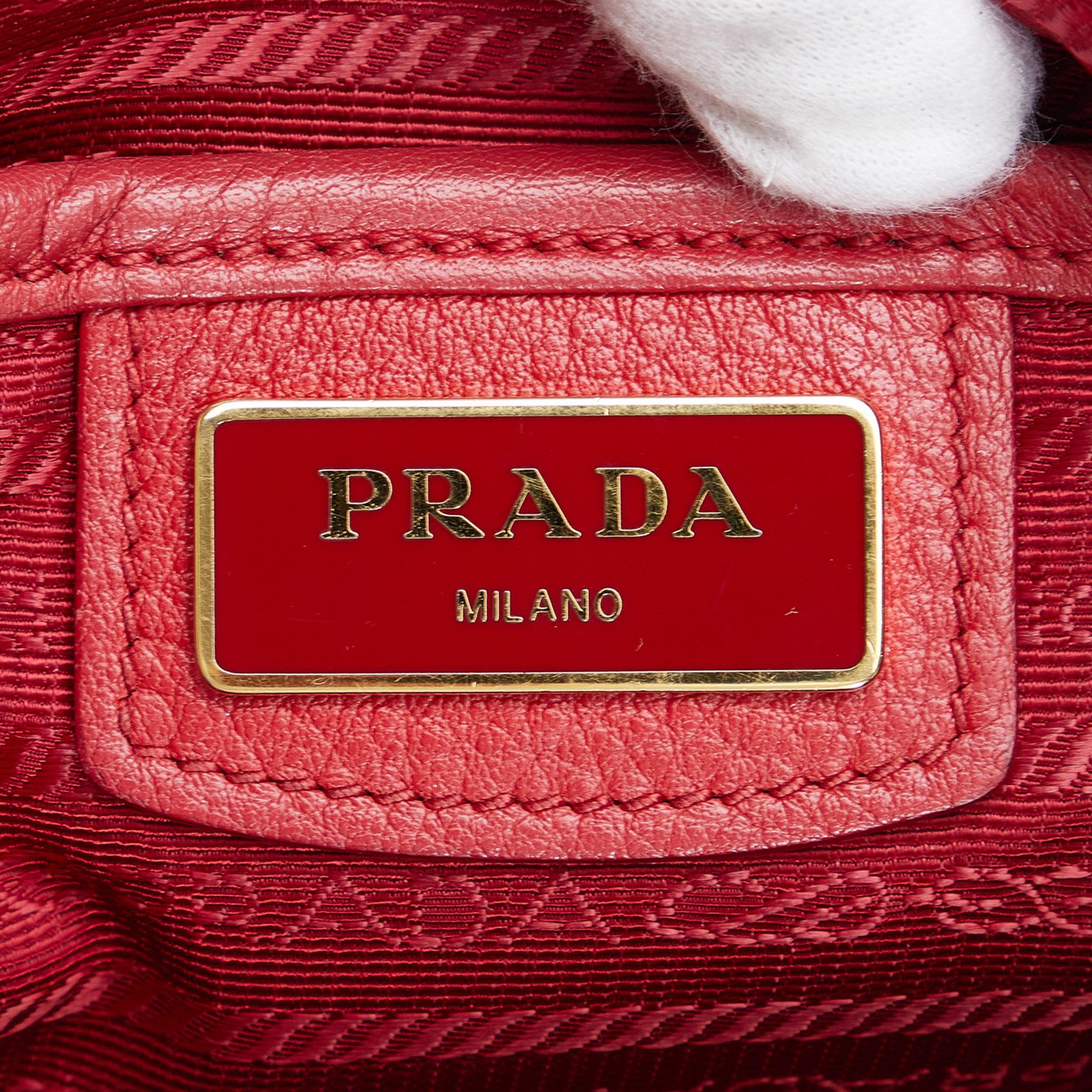 Prada Vitello Daino Small Flap Crossbody Bag (SHG-fcww1Y)