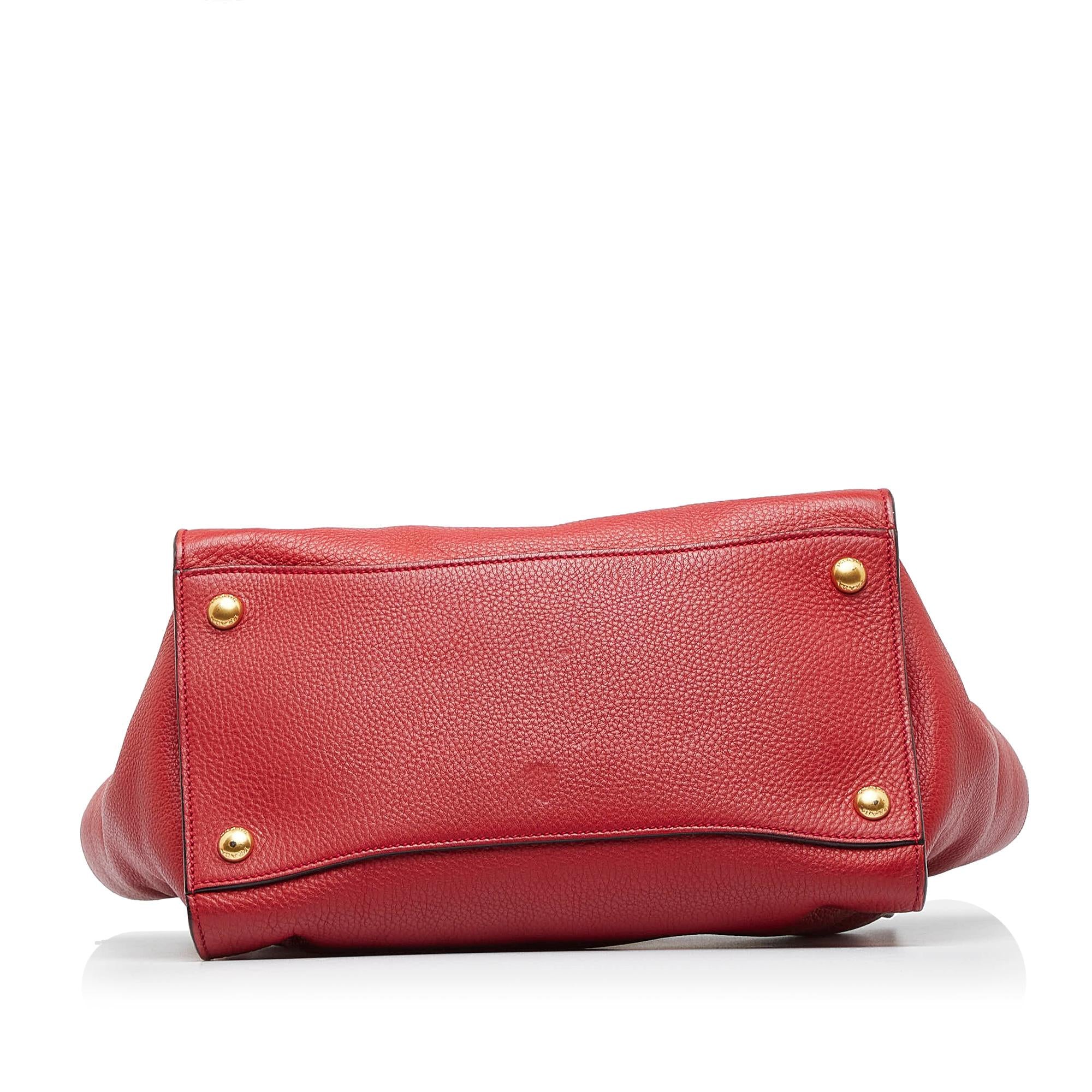 Prada Vitello Daino Sound Lock Satchel (SHG-Telq0f)