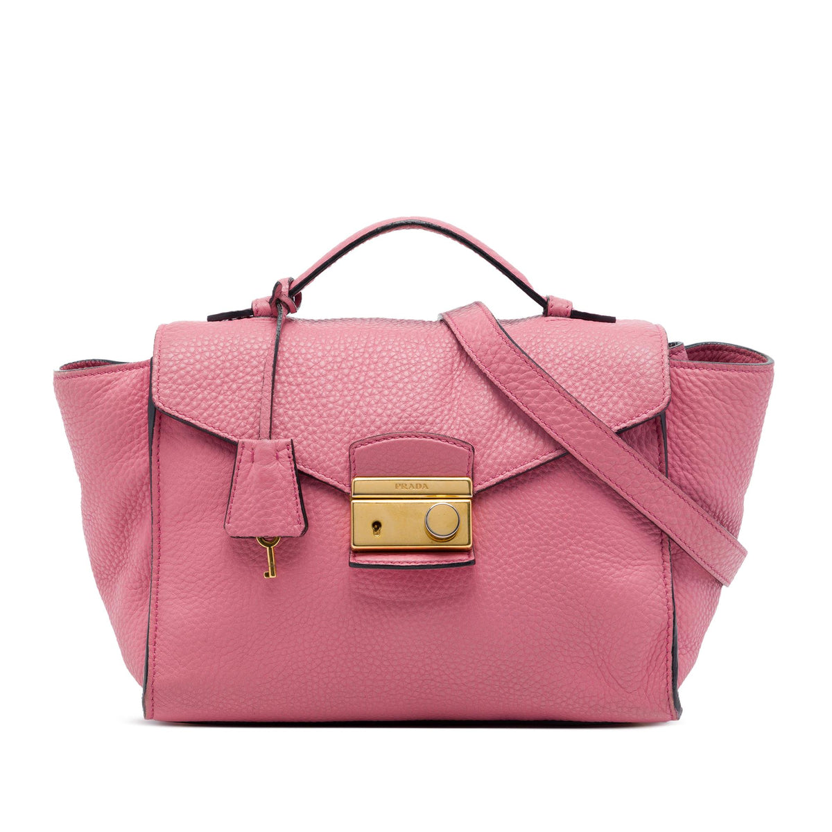 Prada Vitello Daino Soundlock Satchel